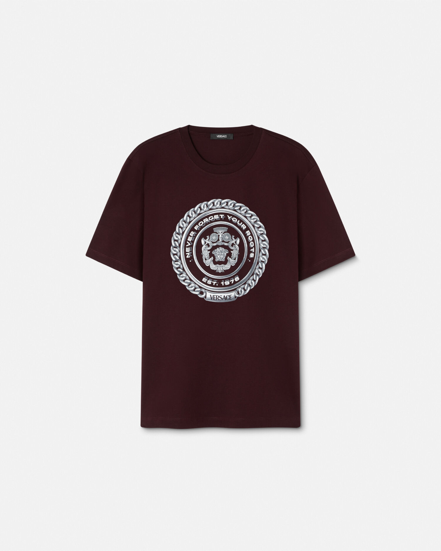 Tシャツ チェーン クレスト ブラウン | VERSACE JP