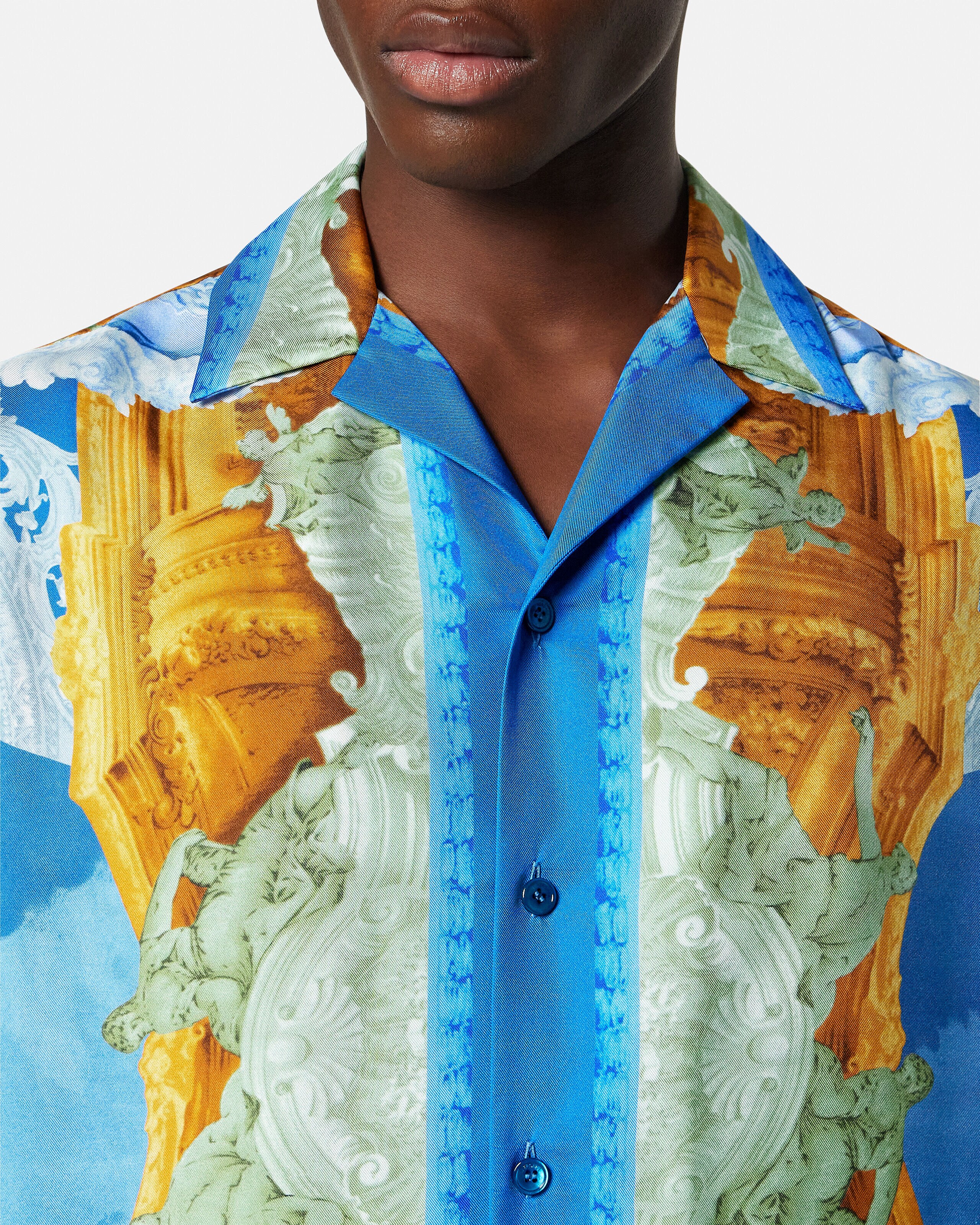 プリント シルク ツイル レギュラー シャツ プリント | VERSACE JP
