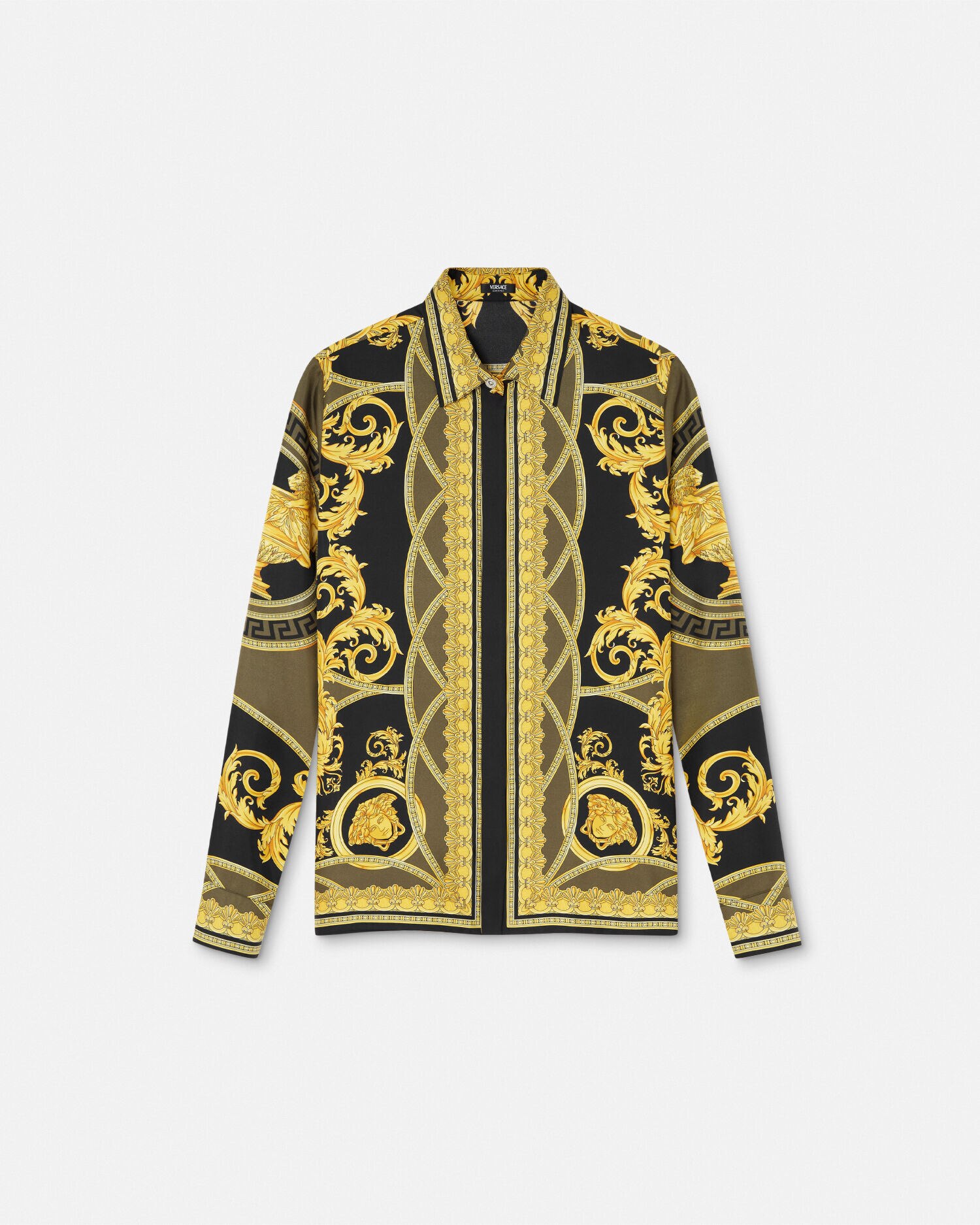 ラ クープ デ デュー シルク シャツ ブラック | VERSACE JP