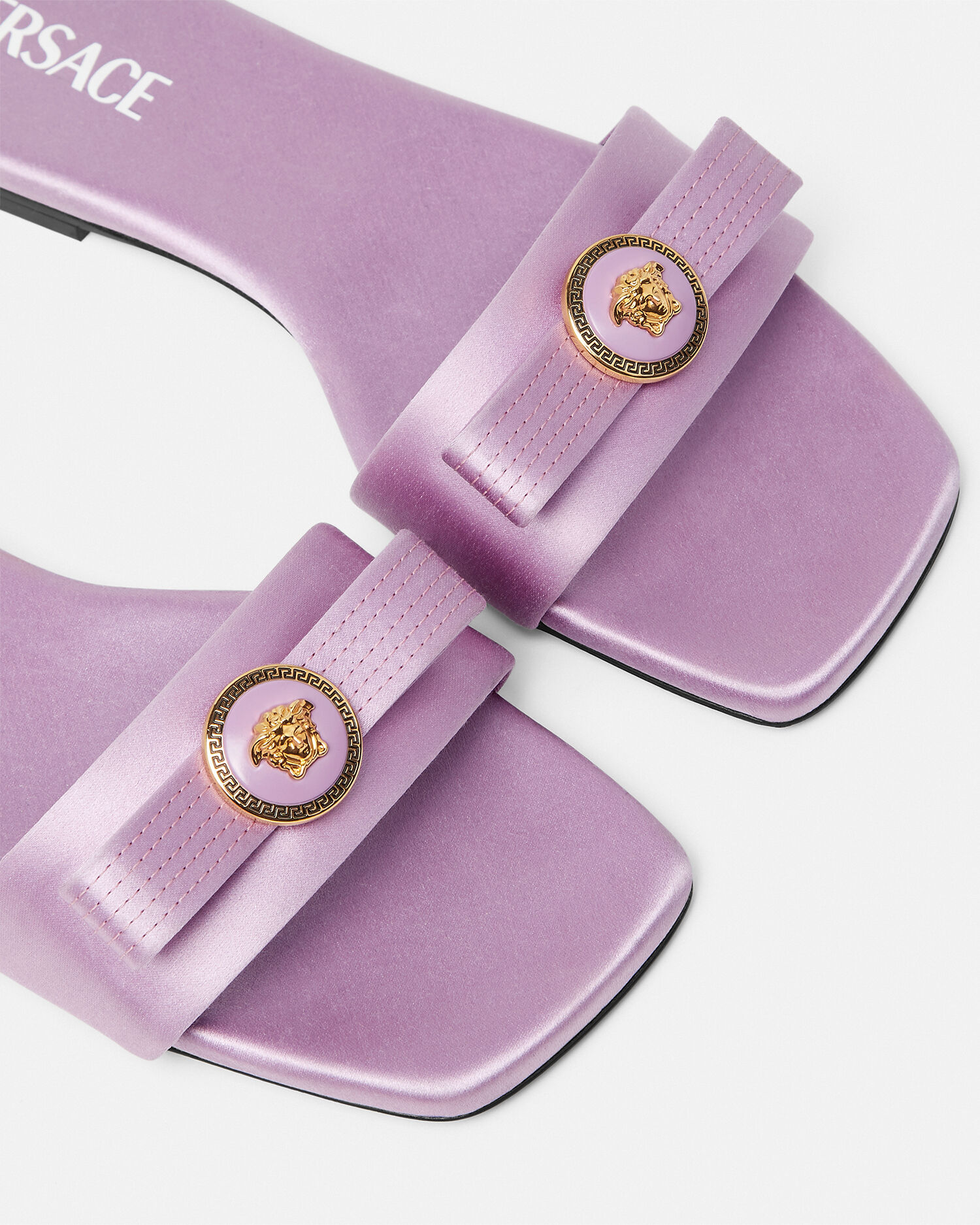 ジャンニ リボン ミュール パープル | VERSACE JP ジャンニ リボン ミュール パープル | VERSACE JP