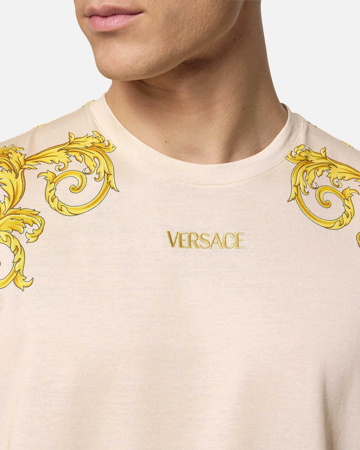 Versace ラ クープ デ デュー 刺繍 Tシャツ　ホワイト