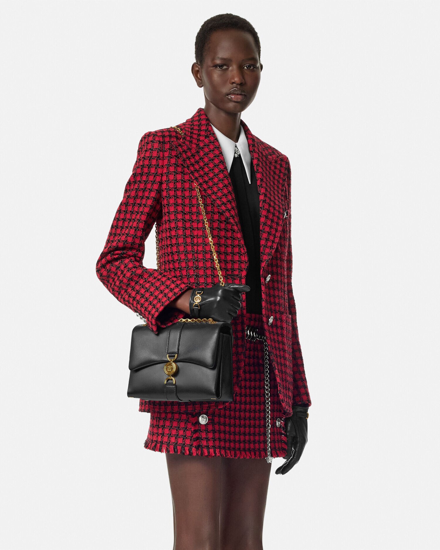 Kleio ショルダー バッグ ブラック,ゴールド | VERSACE JP