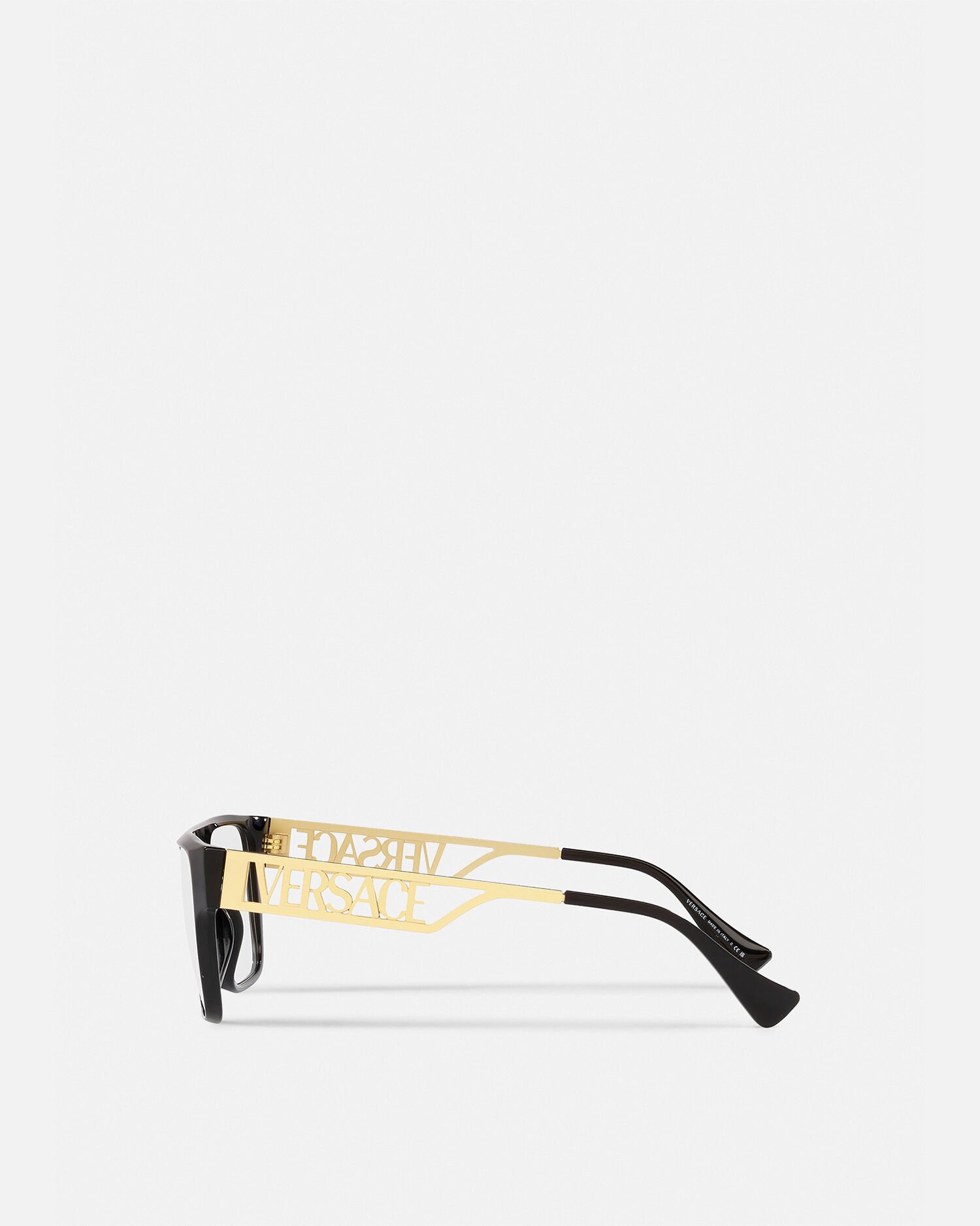メガネ 90s ヴィンテージ ロゴ ブラック,ゴールド | VERSACE JP