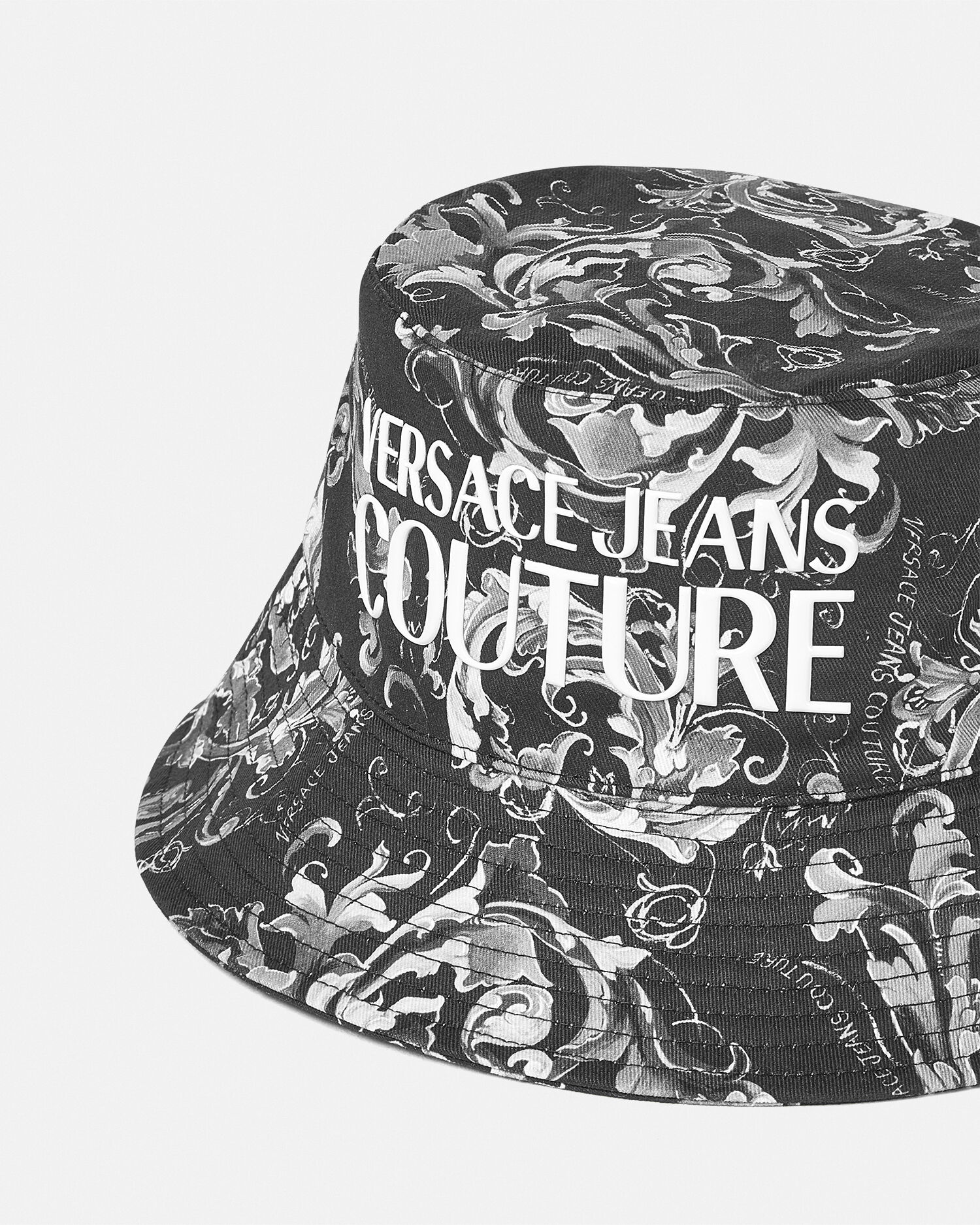バケット ハット ポーセリン バロッコ ブラック,グレー | VERSACE JP