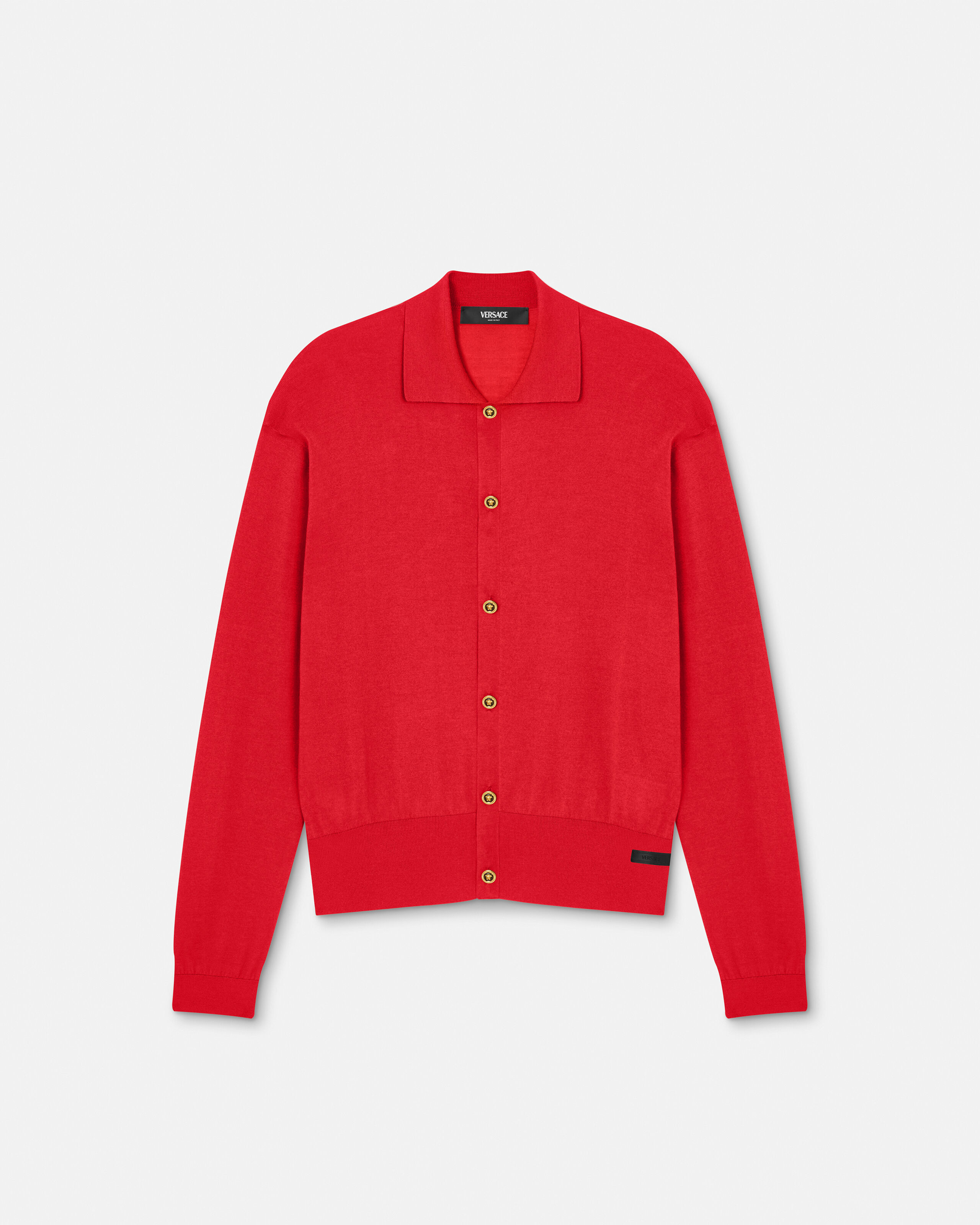 シルクコットン ニット ポロ カーディガン | VERSACE JP