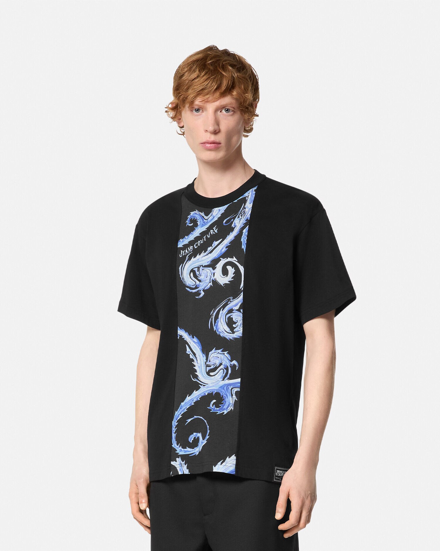 レギュラーフィット Tシャツ クロモ クチュール ブルー,プリント | VERSACE JP