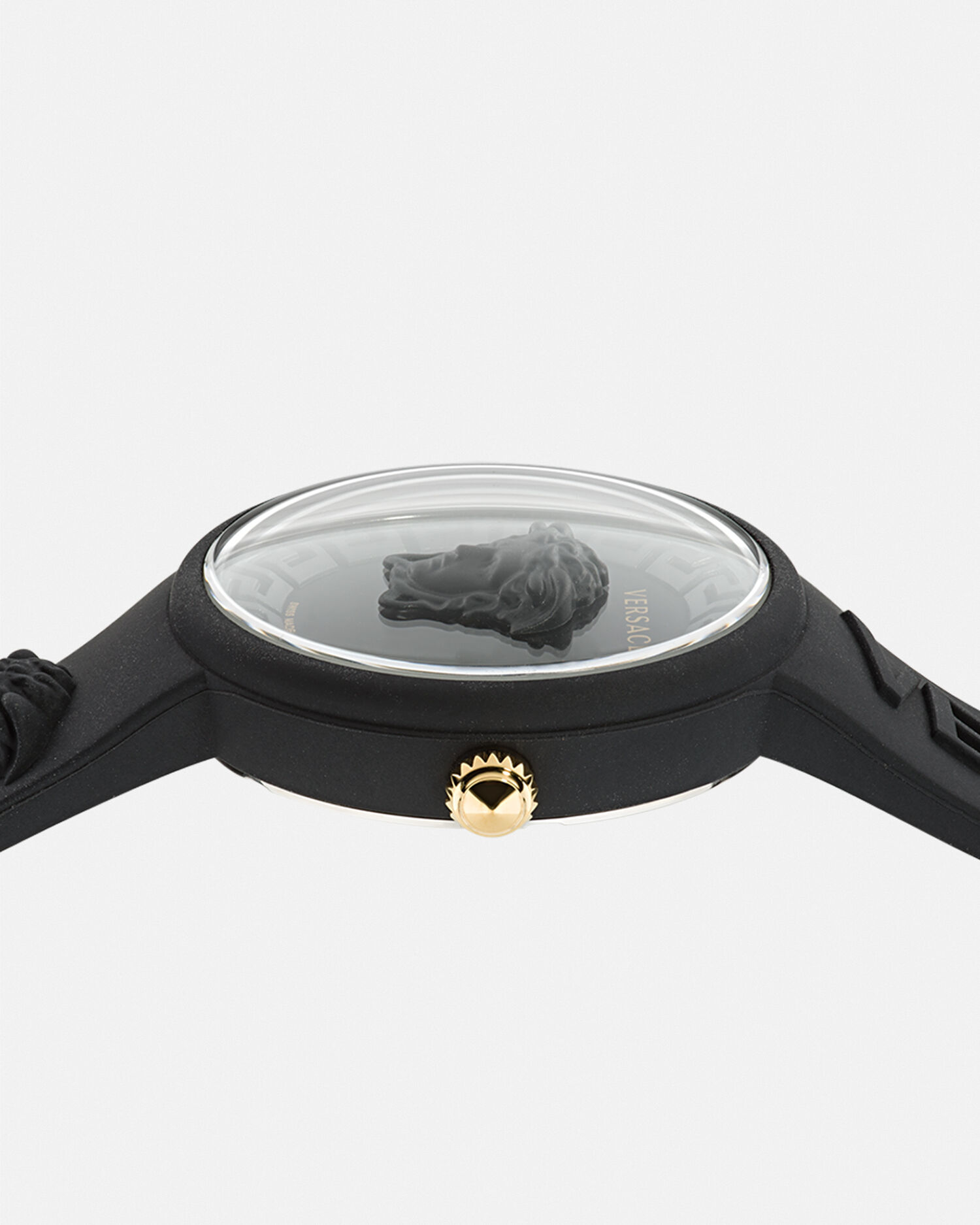 極美品 VERSACE ヴェルサーチ ストーン メドゥーサ トレーナー ブラック ラ メドゥーサ レザー ベルト ブラック | VERSACE JP