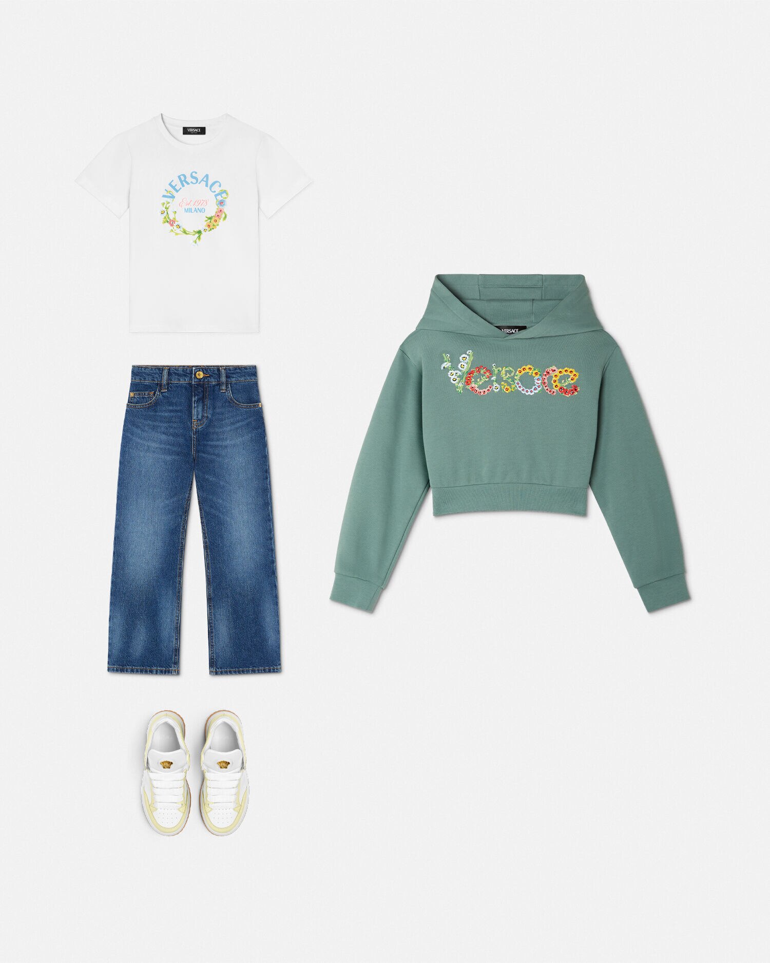 VERSACE SPORT ヴェルサーチ スポーツ バイカラー デザインニット