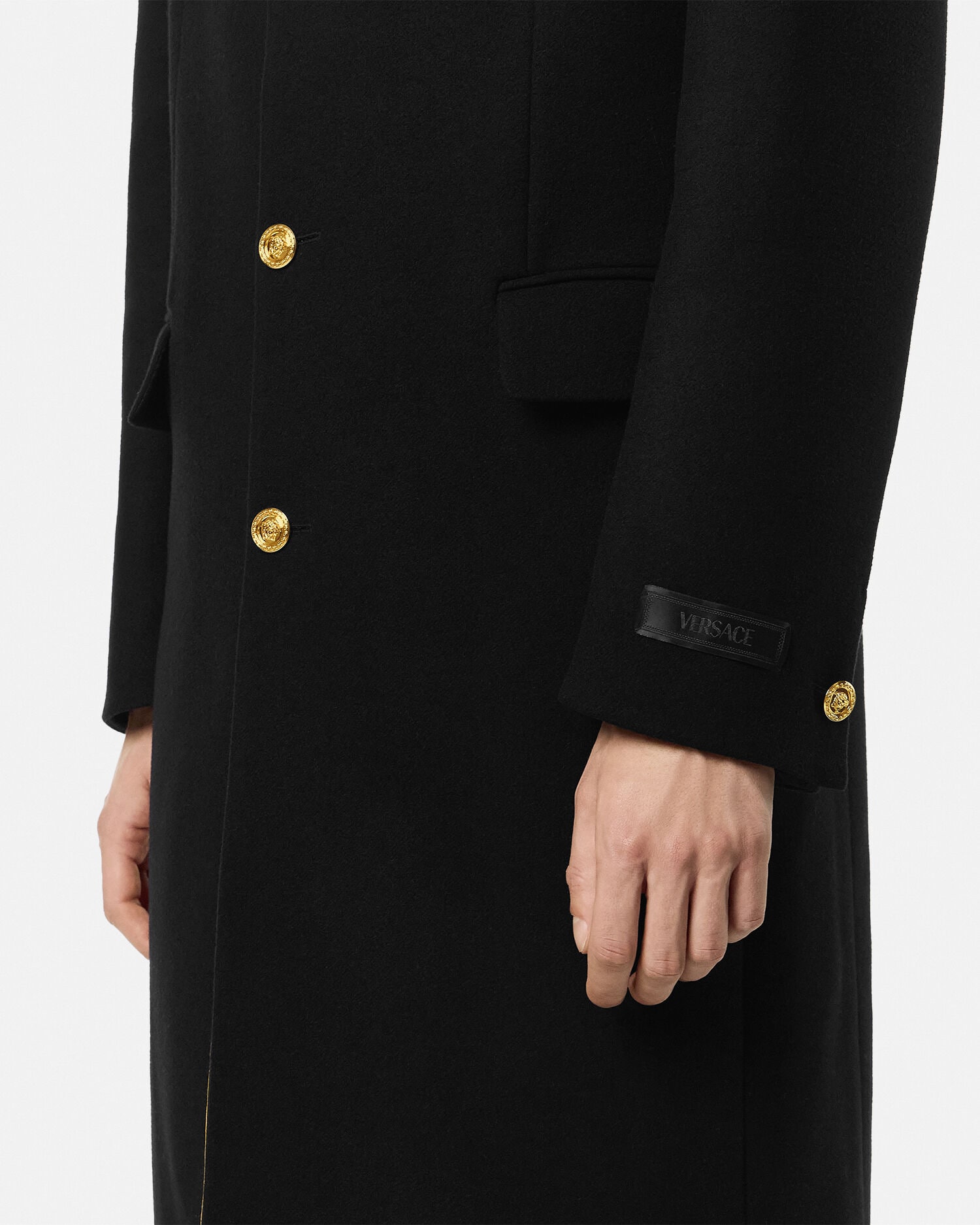 ウールブレンド シングルブレスト コート | VERSACE JP