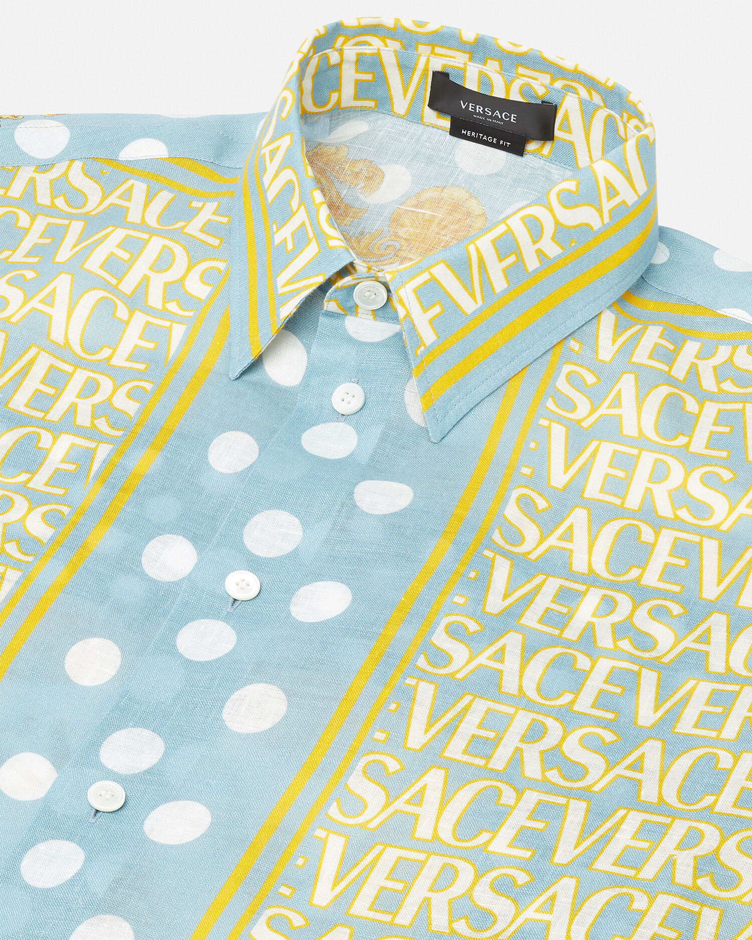 ヴェルサーチェ オールオーバー リネン シャツ - Versace メンズ