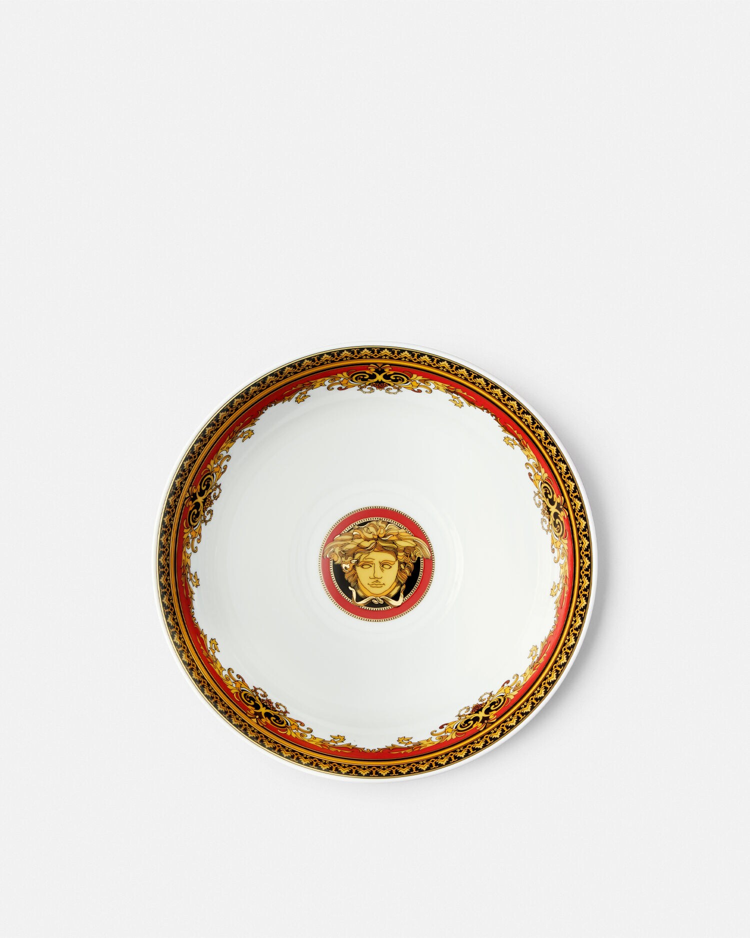 ベルサーチ　メデューサ　ガラス製ボウル メドゥーサ レッド ボウル 18.5 cm プリント | VERSACE JP