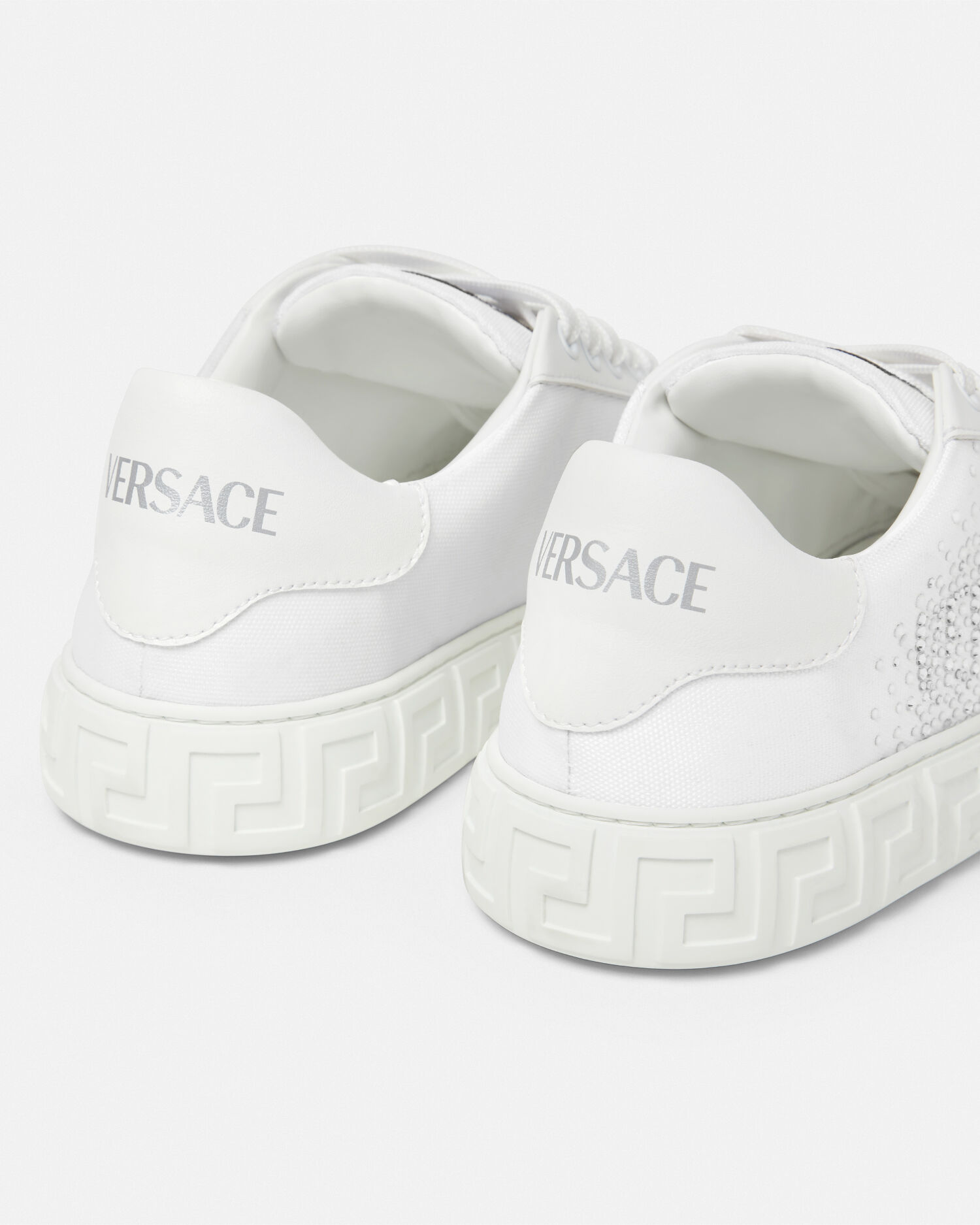 VERSACE■ヴェルサーチェ ロゴ グレカ レースアップ スニーカー クリスタル ロゴ グレカ スニーカー | VERSACE JP