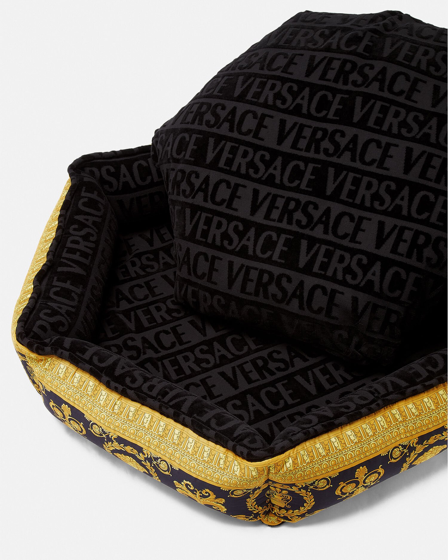 I ♡ バロック ラージ ペット ベッド ブラック | VERSACE JP