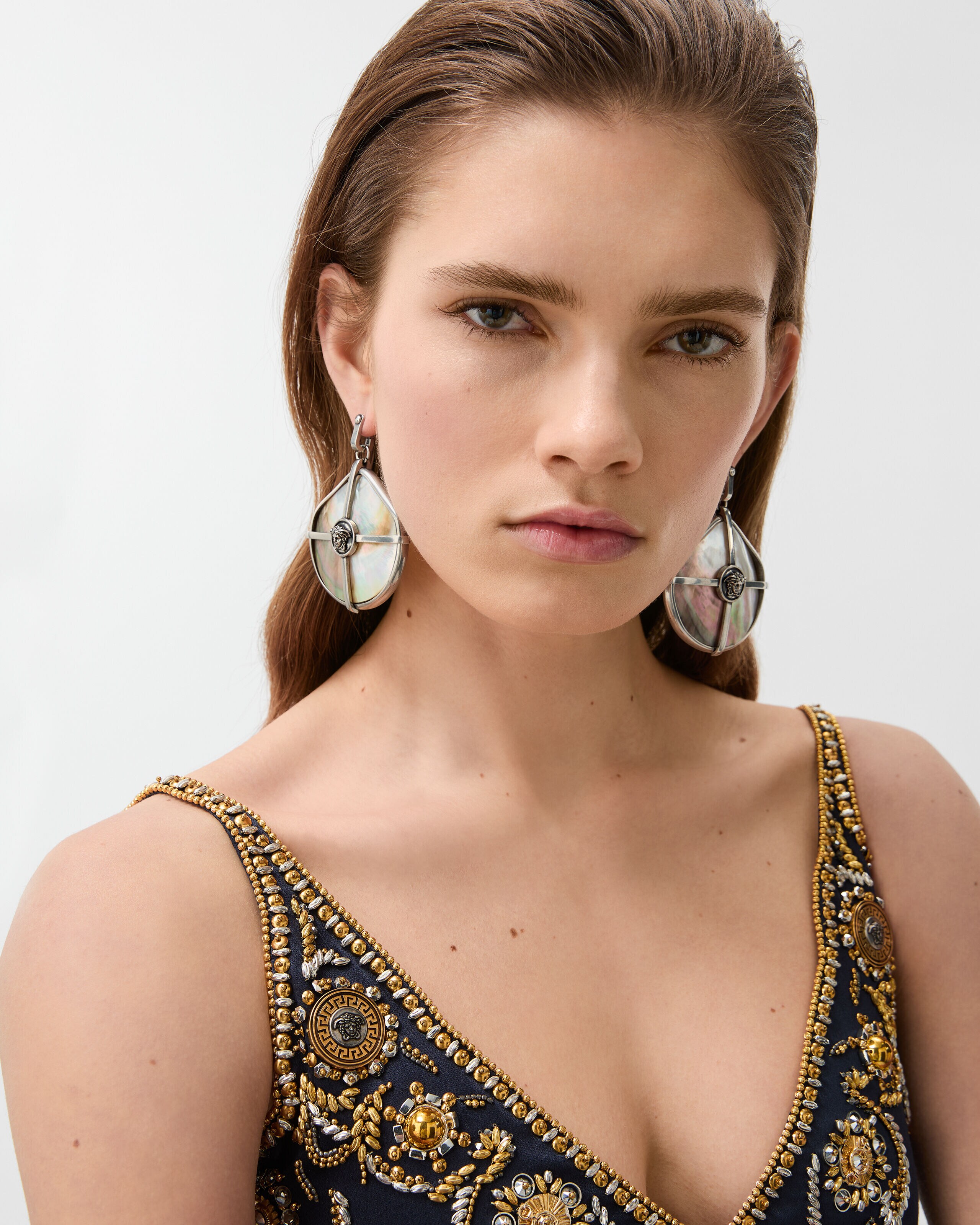 シー フレームズ イヤリング シルバー | VERSACE JP
