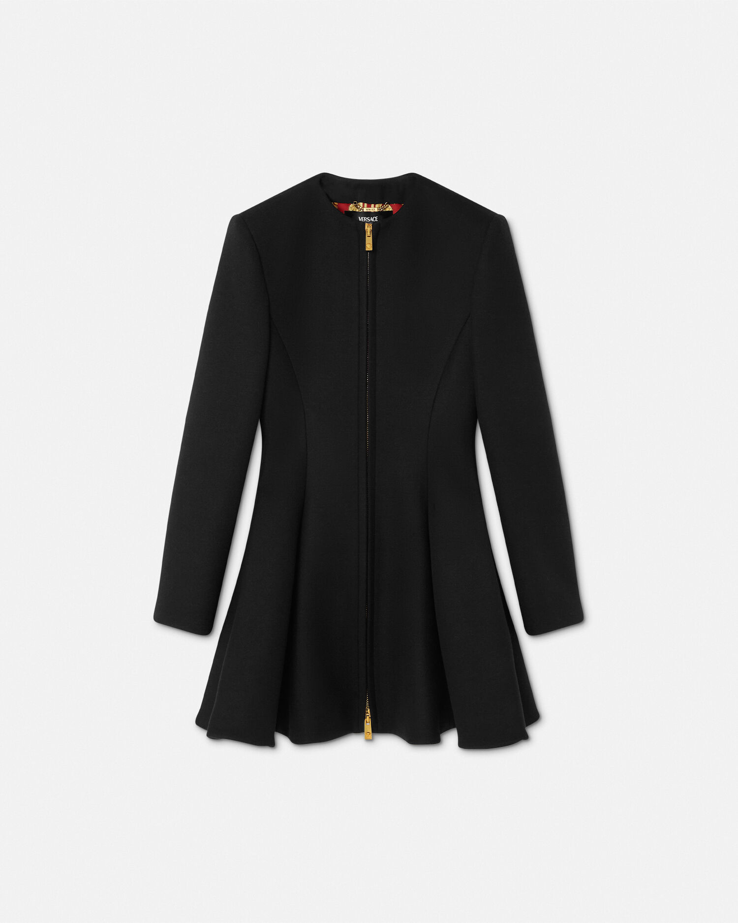 【美品】VERSACE ヴェルサーチ グレカ柄 ツイード ウールチェスターコート 美品】VERSACE ヴェルサーチ グレカ柄 ツイード ウール