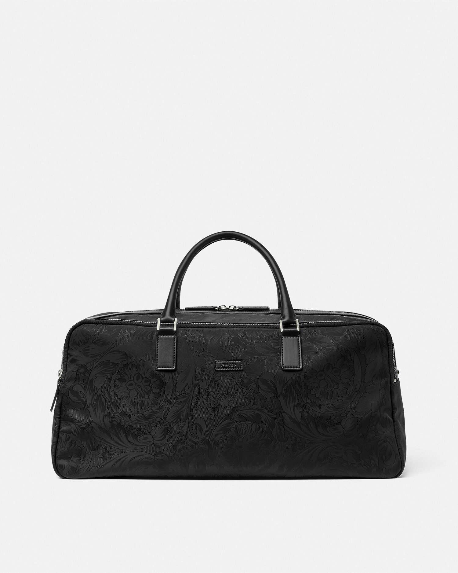 ネオ ナイロン ジャカード ダッフル バッグ ブラック | VERSACE JP