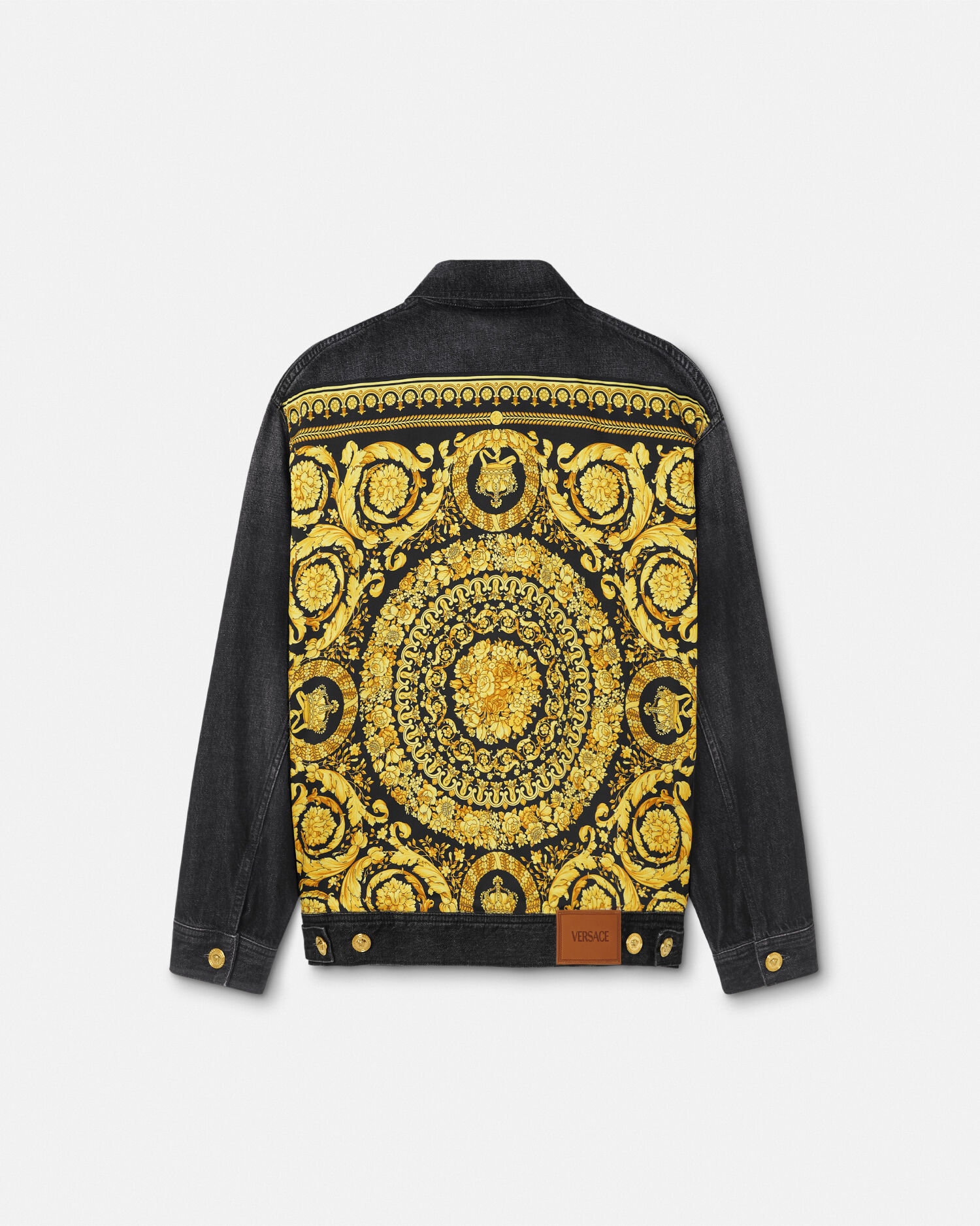 オーバーサイズ デニム ジャケット バロッコ ブラック,プリント | VERSACE JP