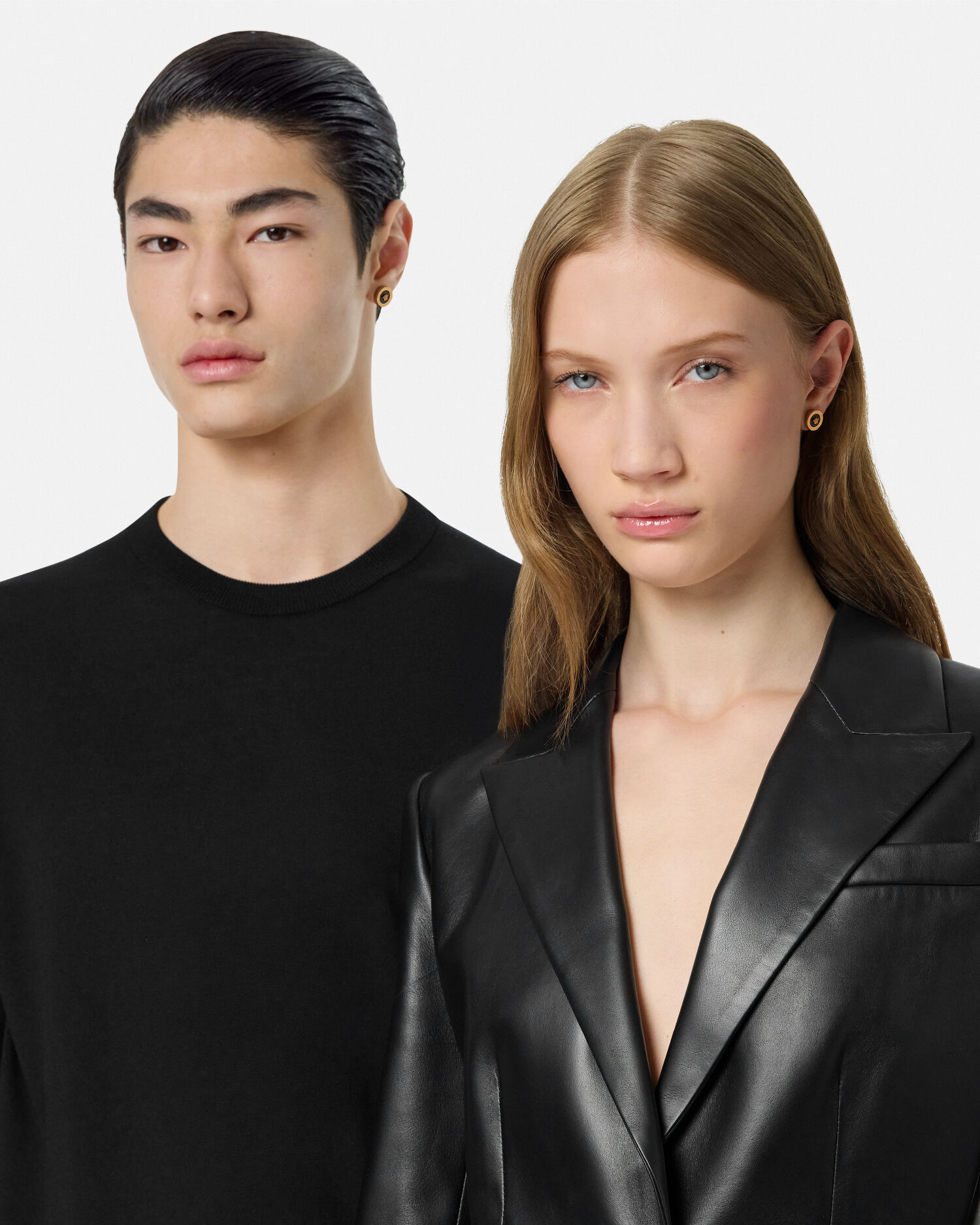 メドゥーサ イヤリング ゴールド,ブラック | VERSACE JP