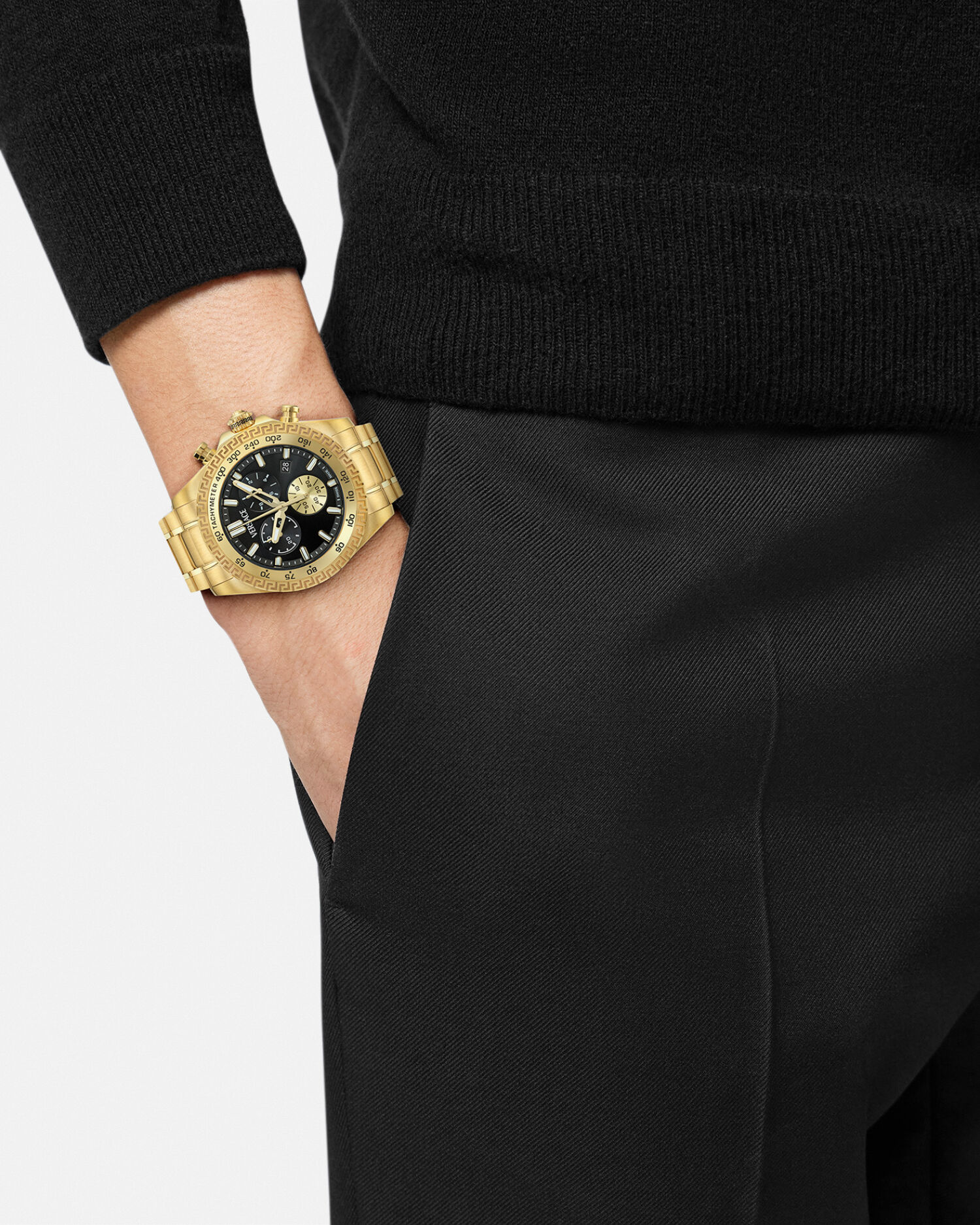 ヴェルサーチェ クロノ X ウォッチ ゴールド | VERSACE JP