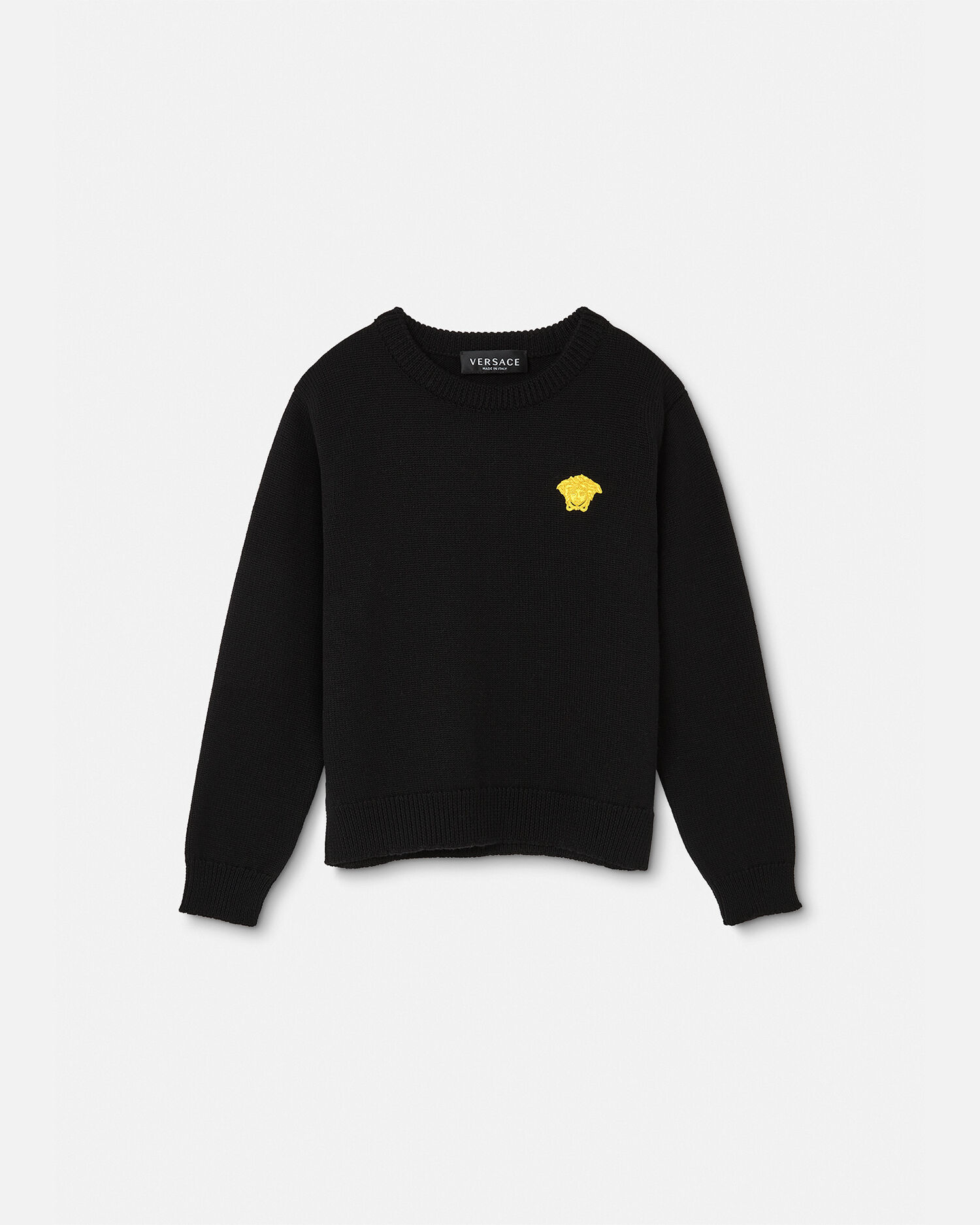 刺繍 キッズ セーター ブラック | VERSACE JP