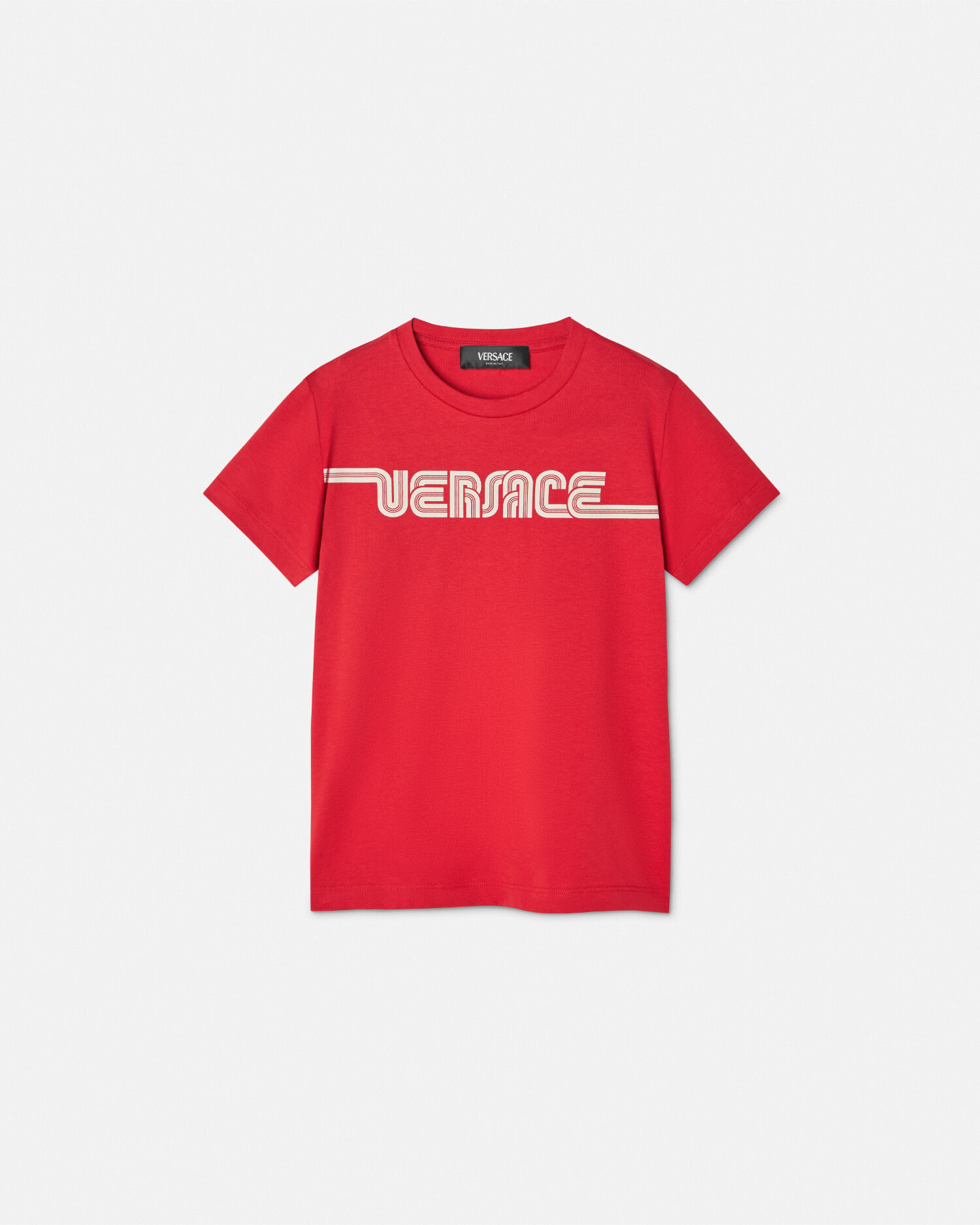 ヴェルサーチェ ボルカニコ キッズ Tシャツ レッド | VERSACE JP