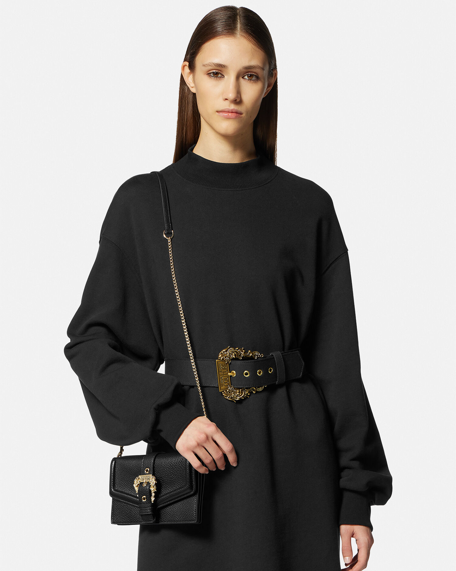 クチュール1 クラッチ ブラック,プリント | VERSACE JP