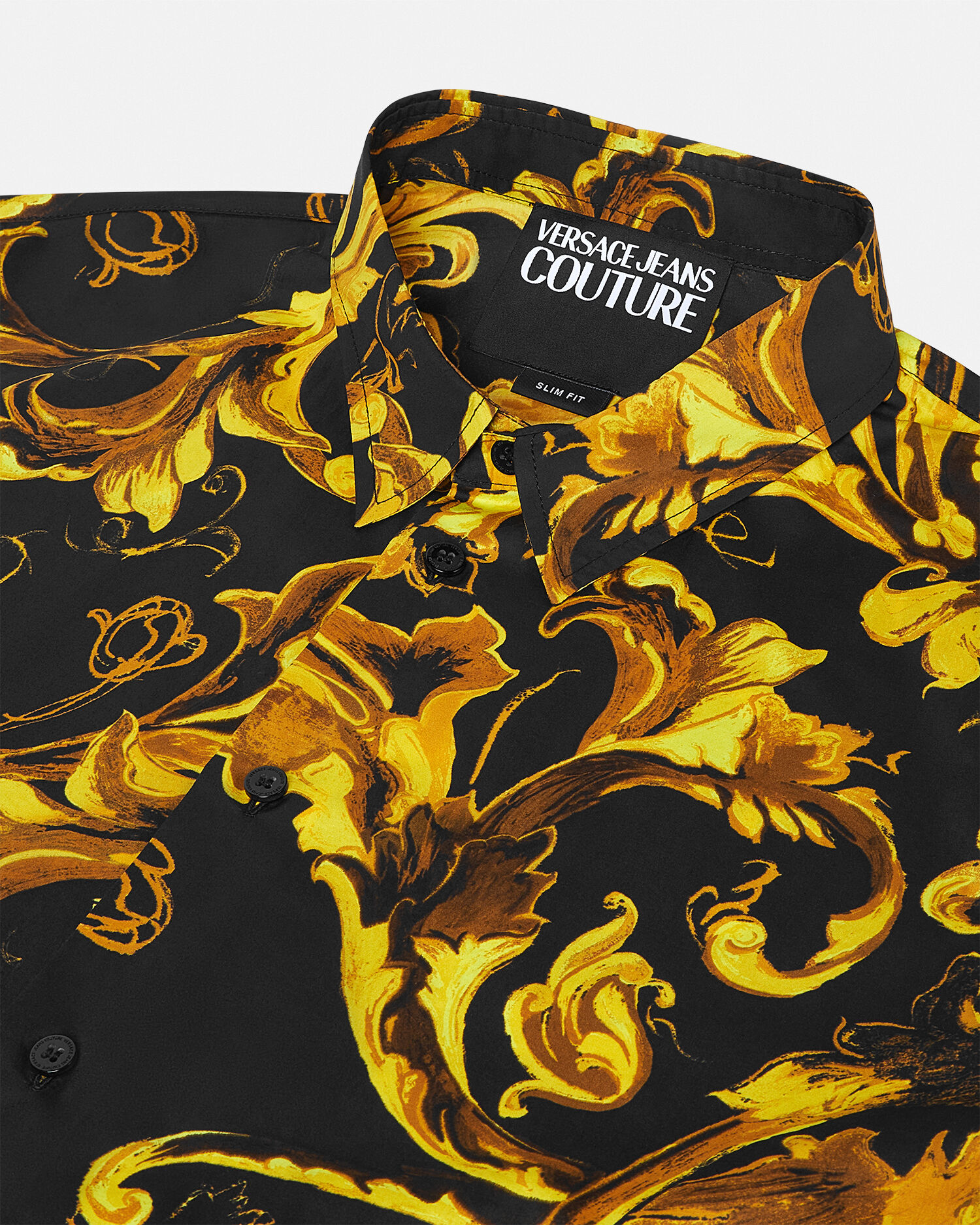 スリムフィット シャツ ポーセリン バロッコ | VERSACE JP