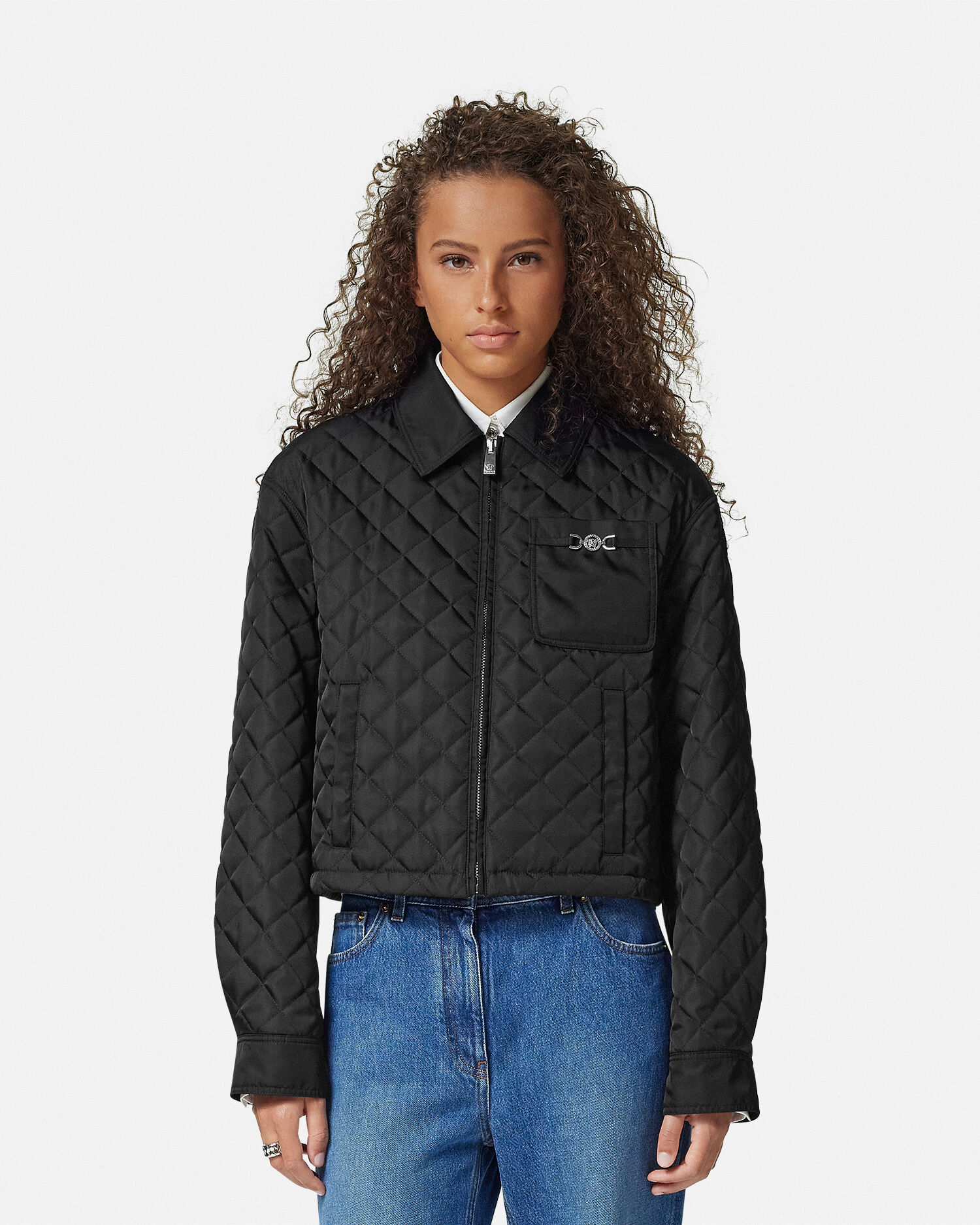 キルティング クロップ ブルゾン ジャケット | VERSACE JP