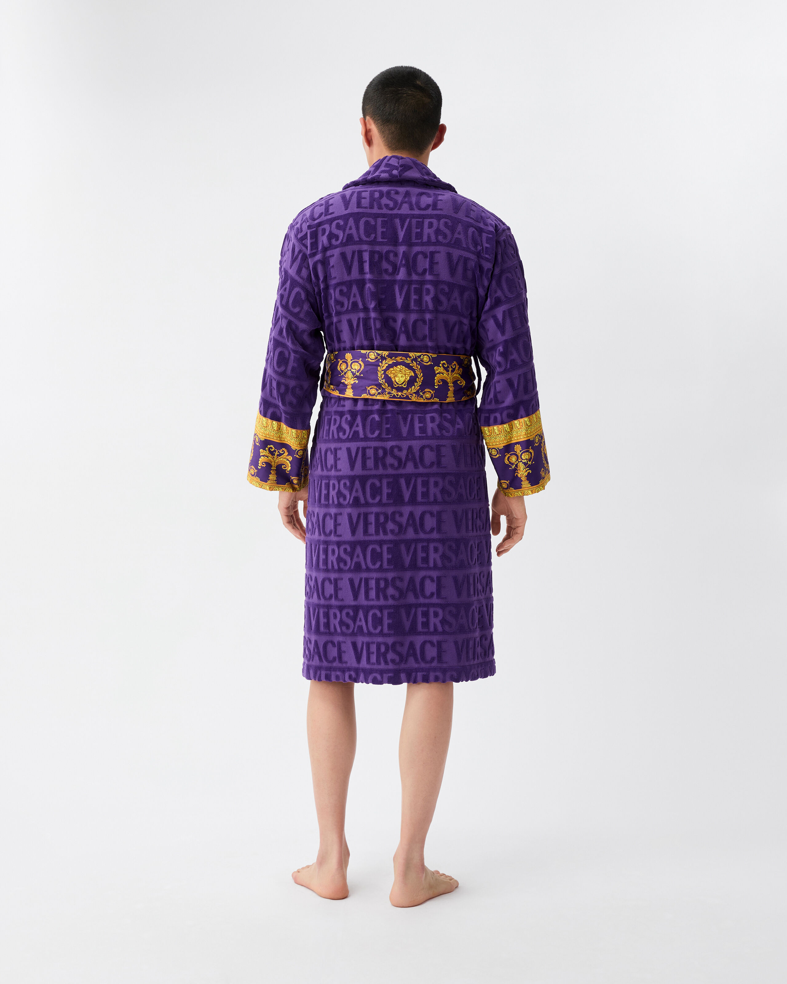 Versace バスローブ I ♡ バロック バスローブ パープル | VERSACE JP