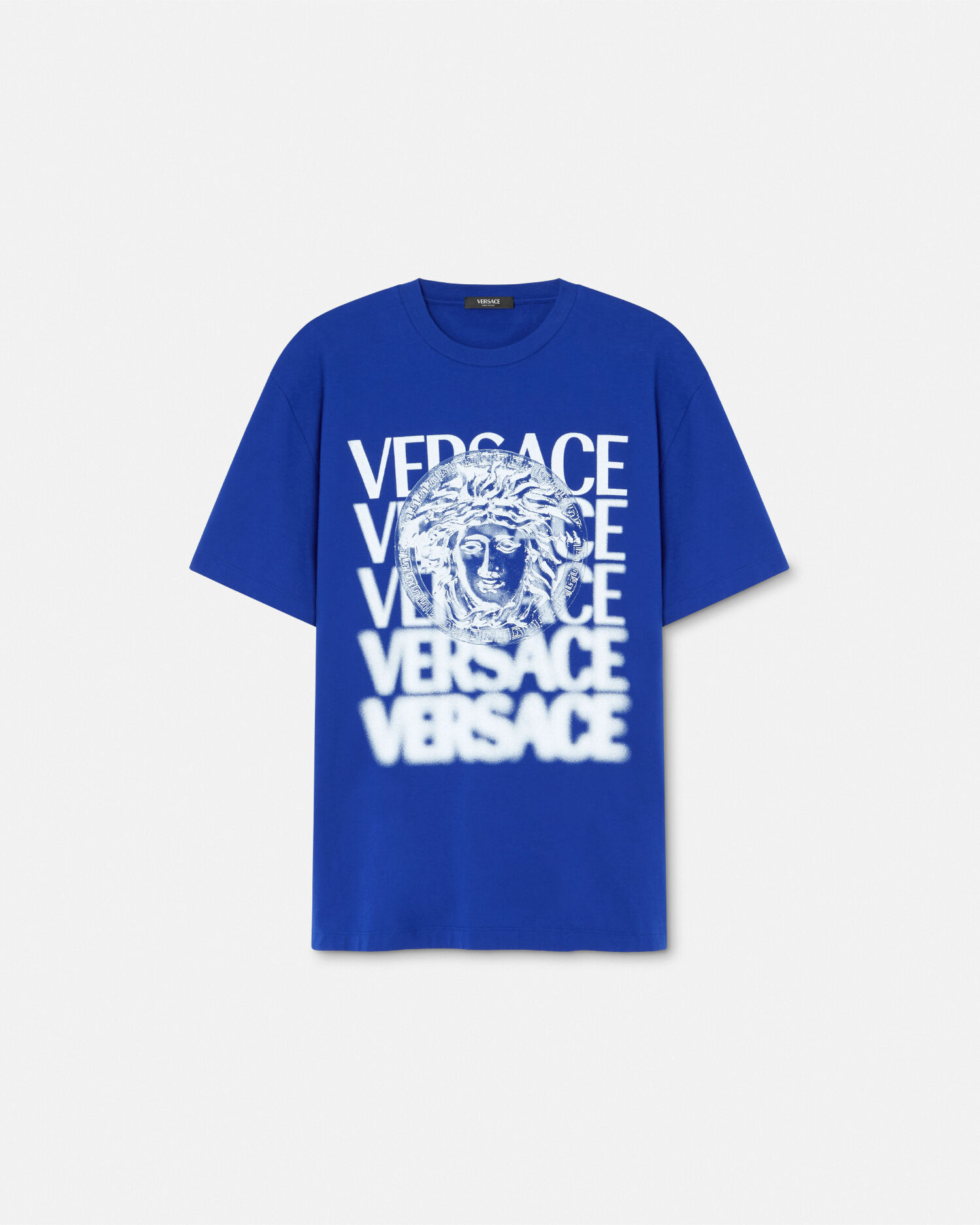 Tシャツ メドゥーサ メダリオン ブルー,ホワイト | VERSACE JP