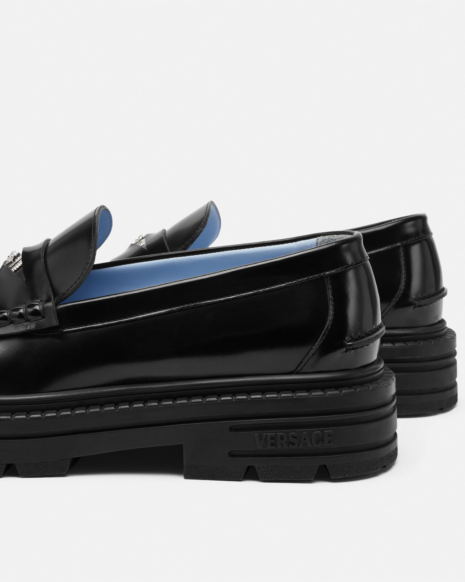 GIANNI VERSACE ローファー 黒 6 メンズ レザー ビジネス フォーマル 