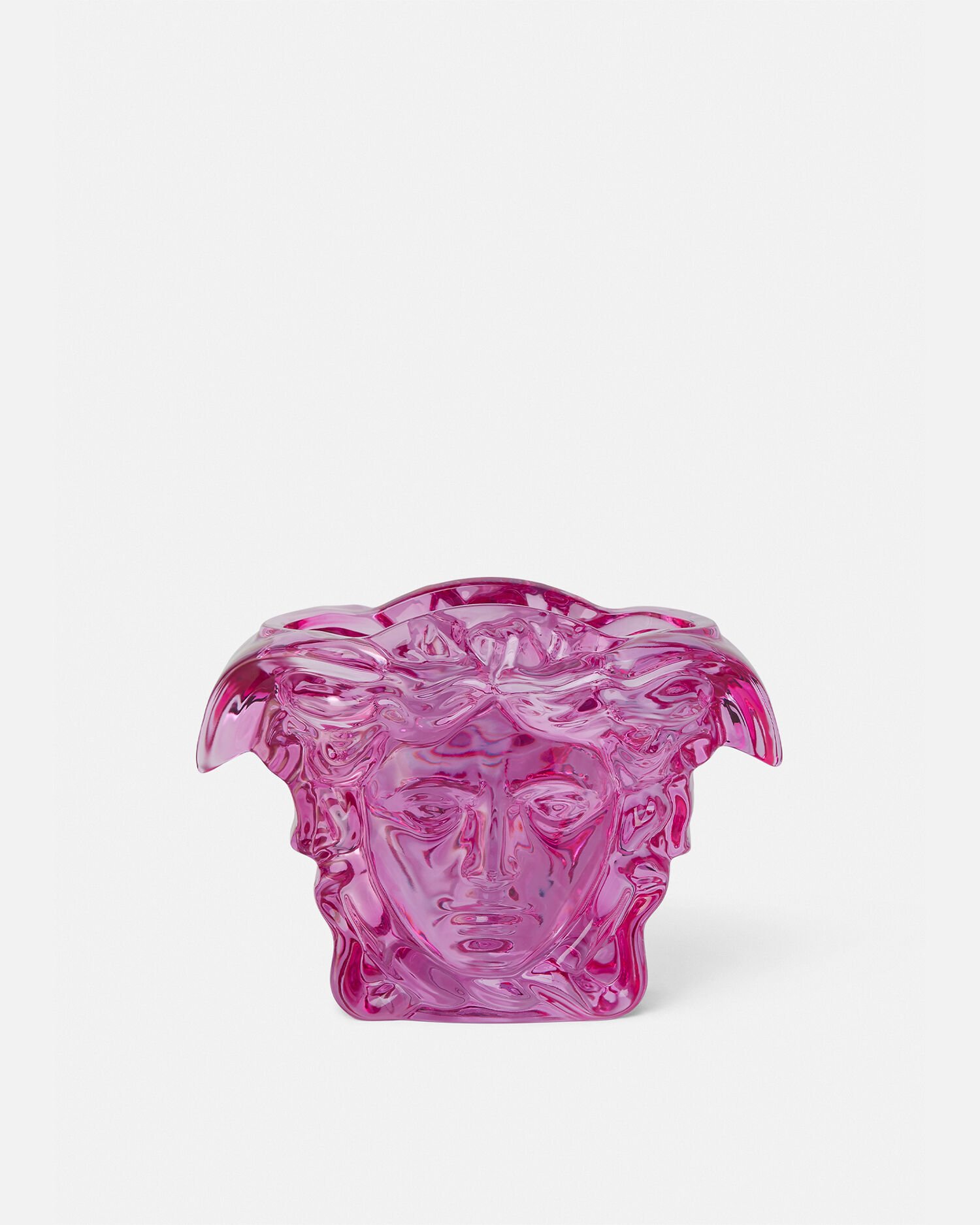 メドゥーサ グラン クリスタル 花瓶 19 cm パープル | VERSACE JP