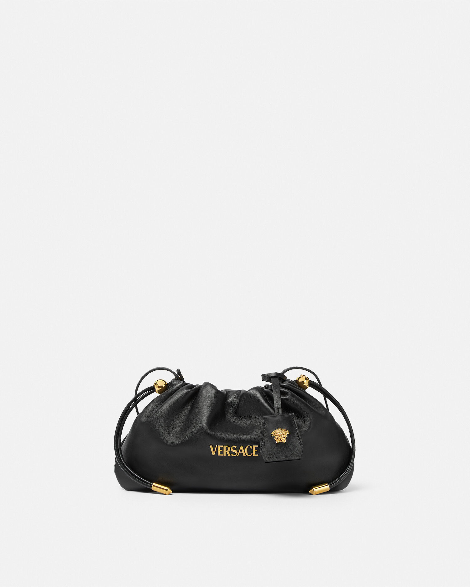 希少ꕥ ジャンニヴェルサーチ メデューサ金具 ミニバックパック レザー ブラック 美品 GIANNI VERSACE ジャンニヴェルサーチ メデューサ リュック