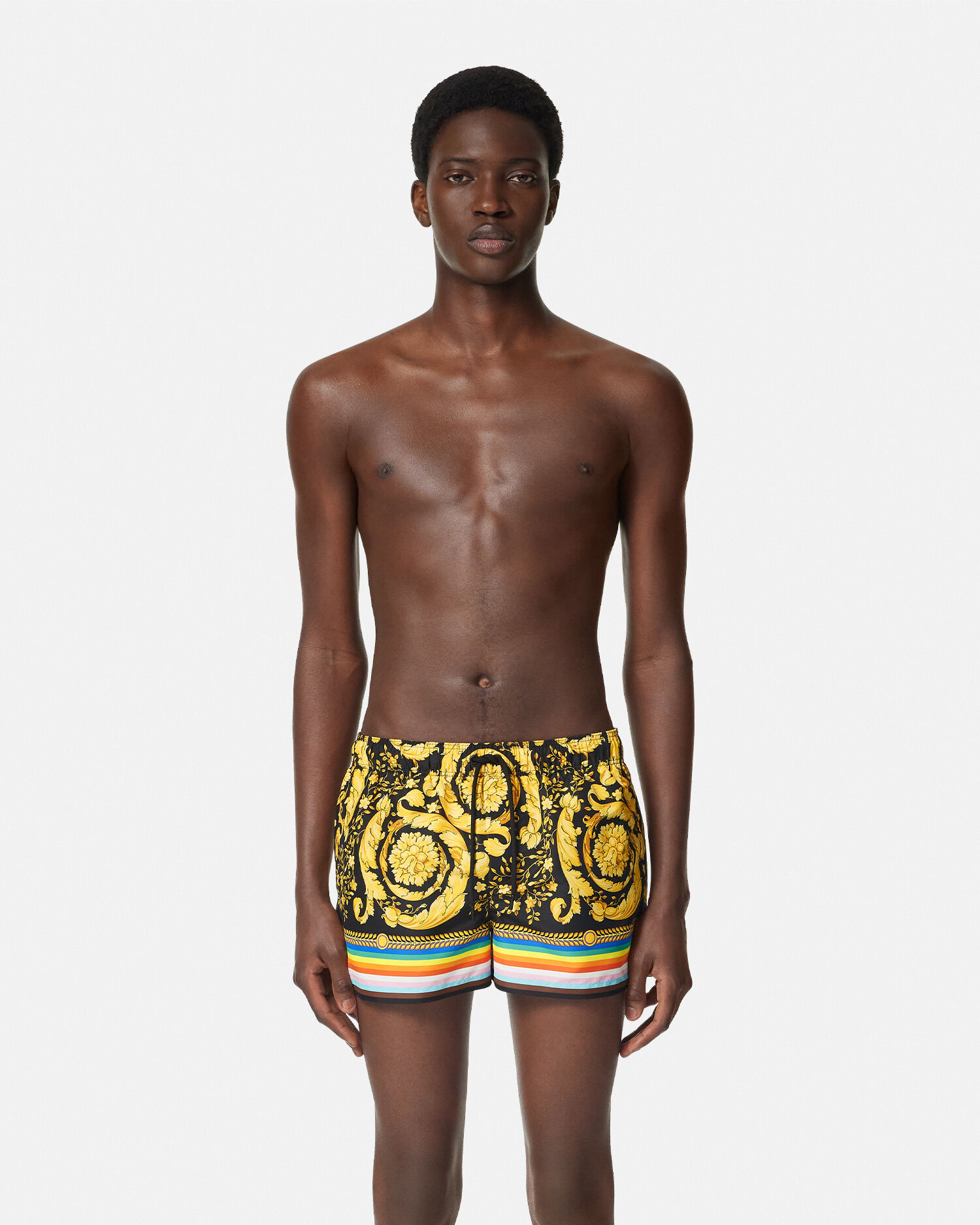 VERSACE バロックプリント スイムショーツ ブラック 持ち替える VERSACE バロックプリント スイムショーツ ブラック 持ち替える