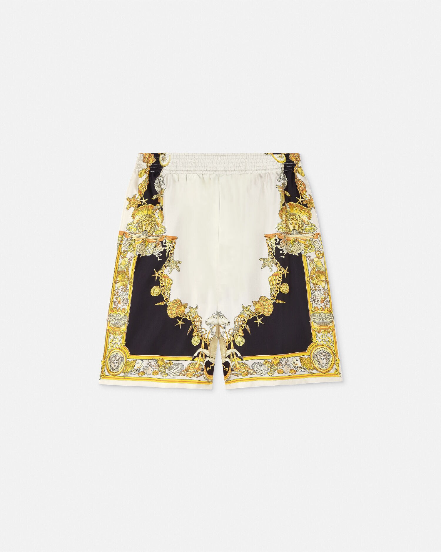 シルク ショートパンツ コーラル シアター ホワイト,プリント | VERSACE JP