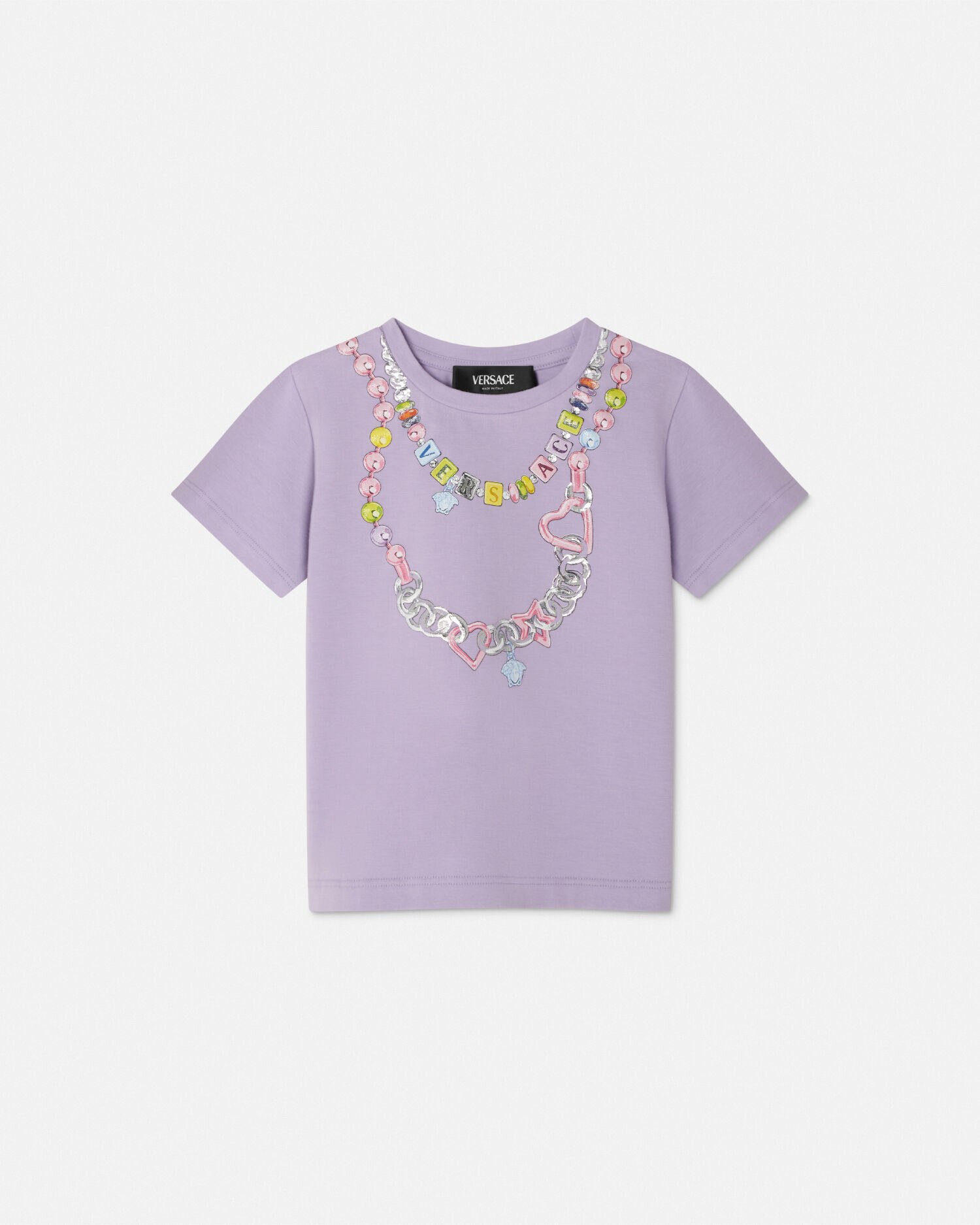 Tシャツ ネックレス ロゴ キッズ パープル | VERSACE JP
