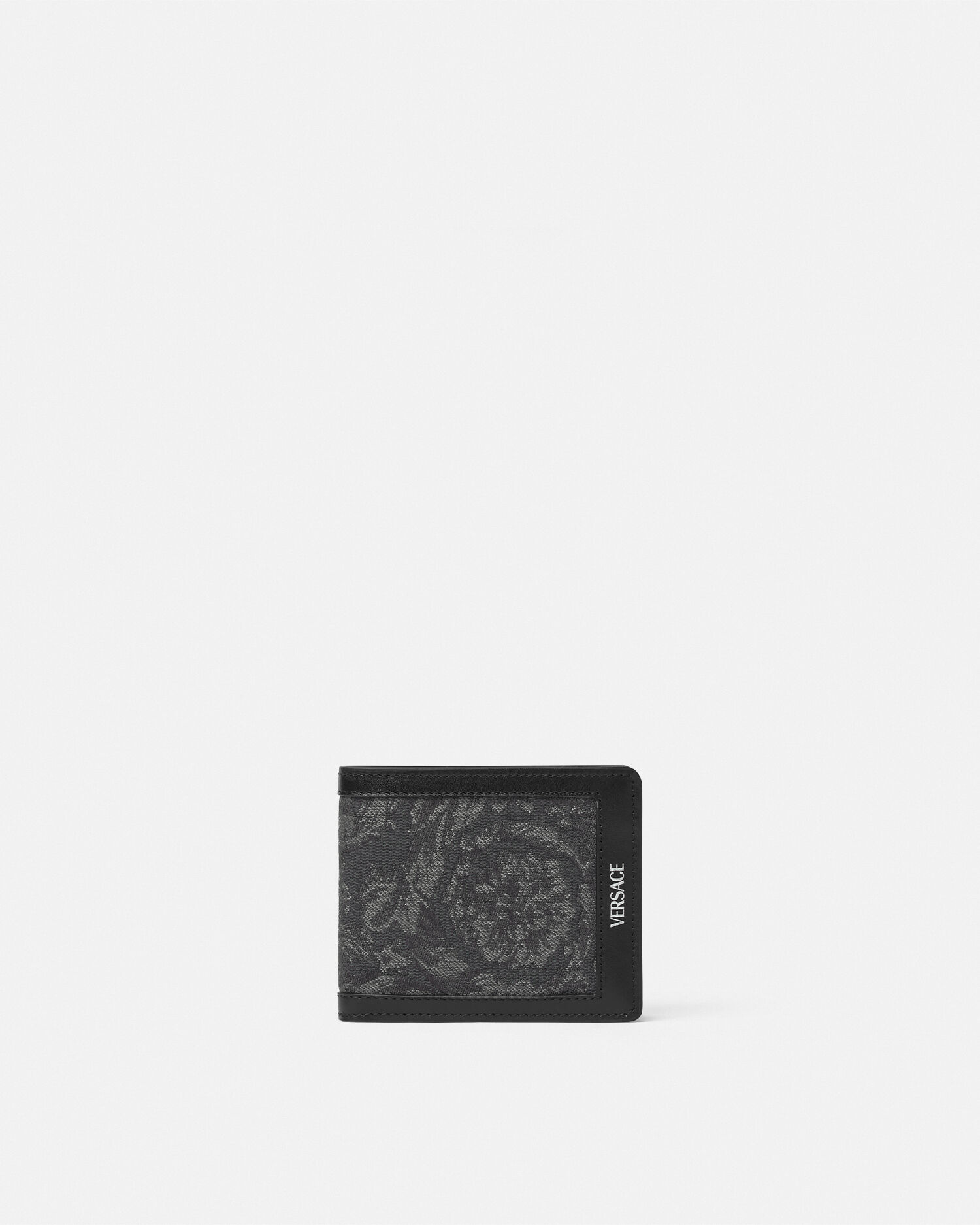 バロッコ ジャカード ウォレット ブラック,プリント | VERSACE JP