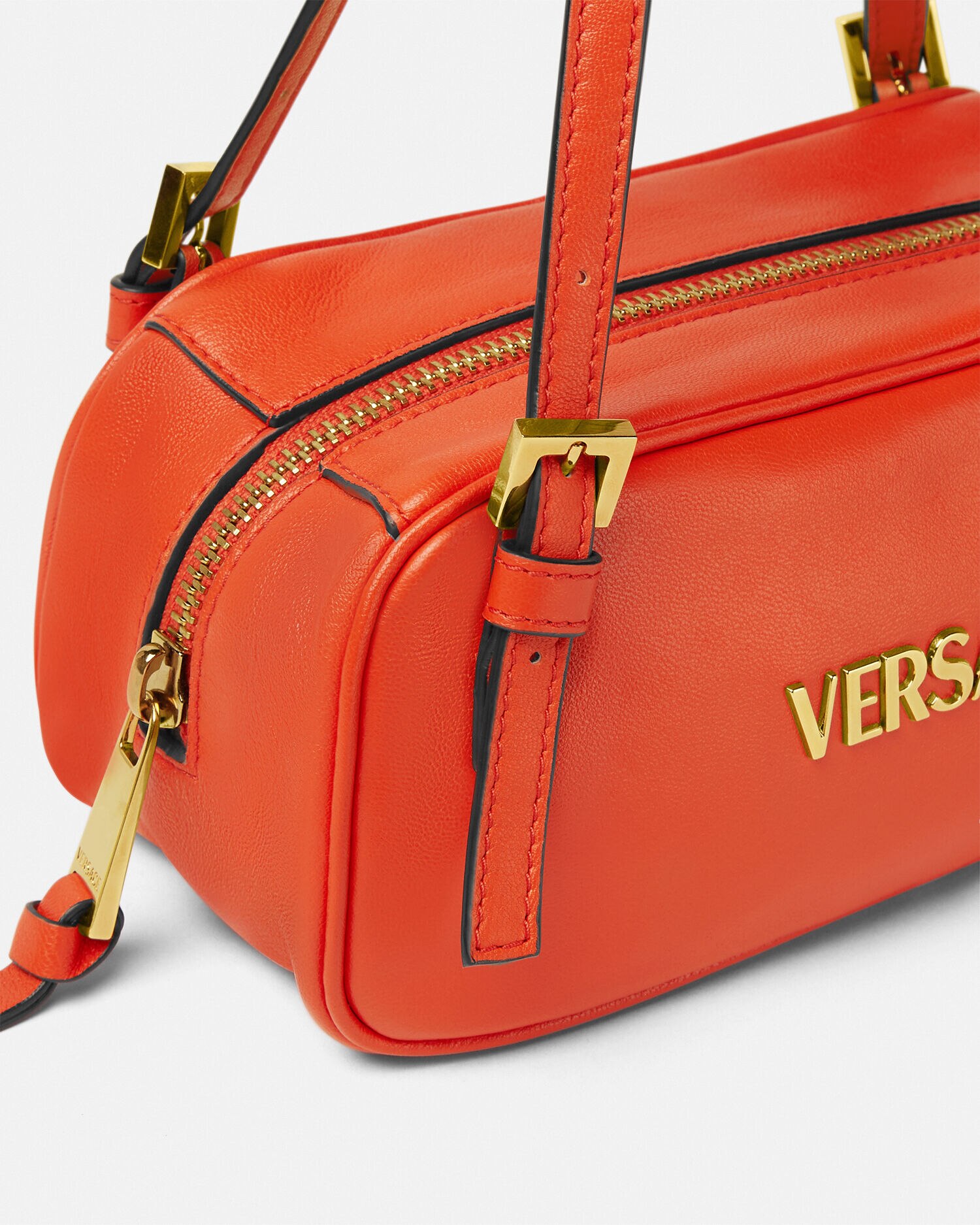 ボウリング ミニ バッグ ヴェルサーチェ タグ オレンジ | VERSACE JP