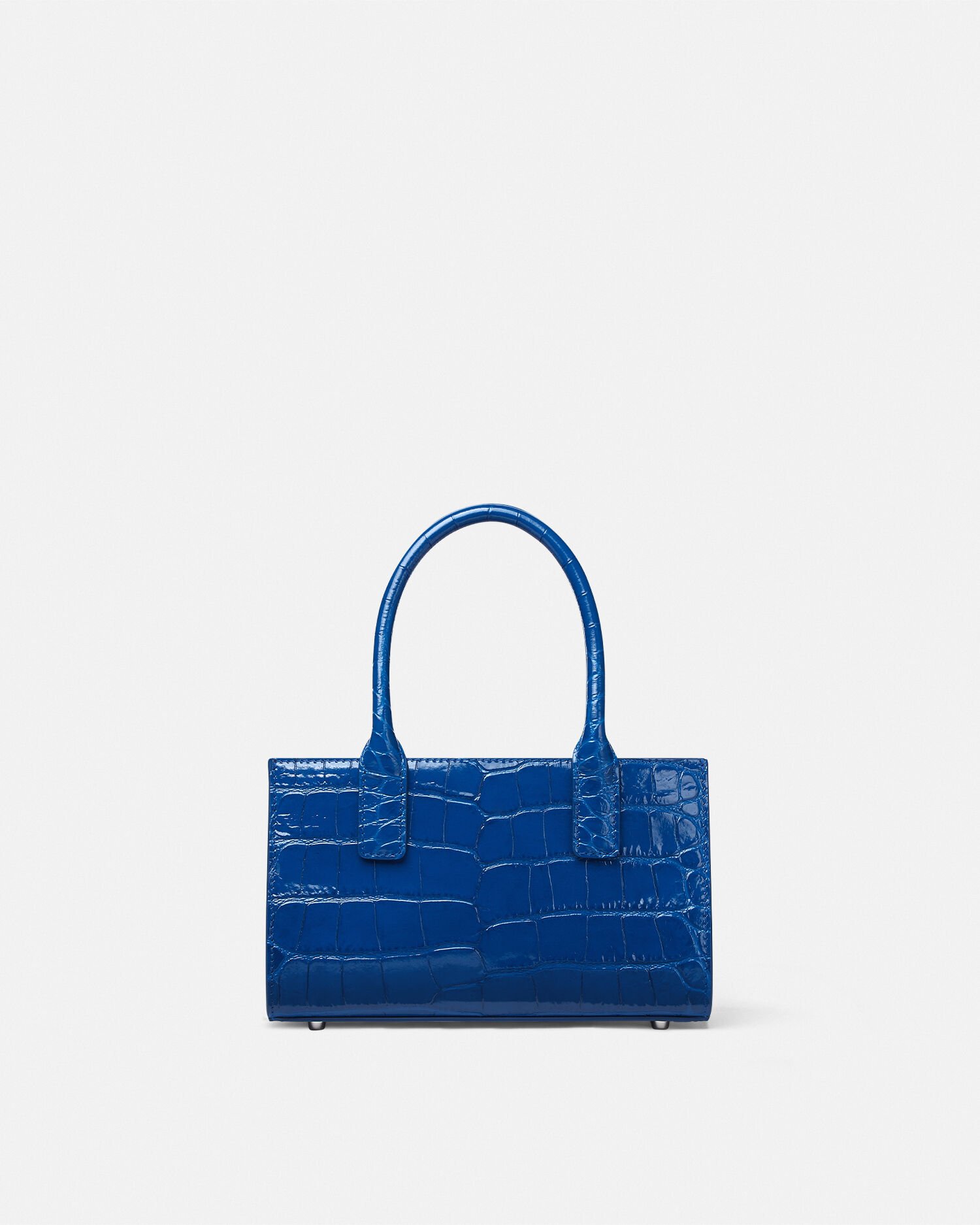『VERSACE 』クロコエンボス メドゥーサ 95' バッグ クロコ型押し メドゥーサ '95 トート バッグ ブラック,ゴールド