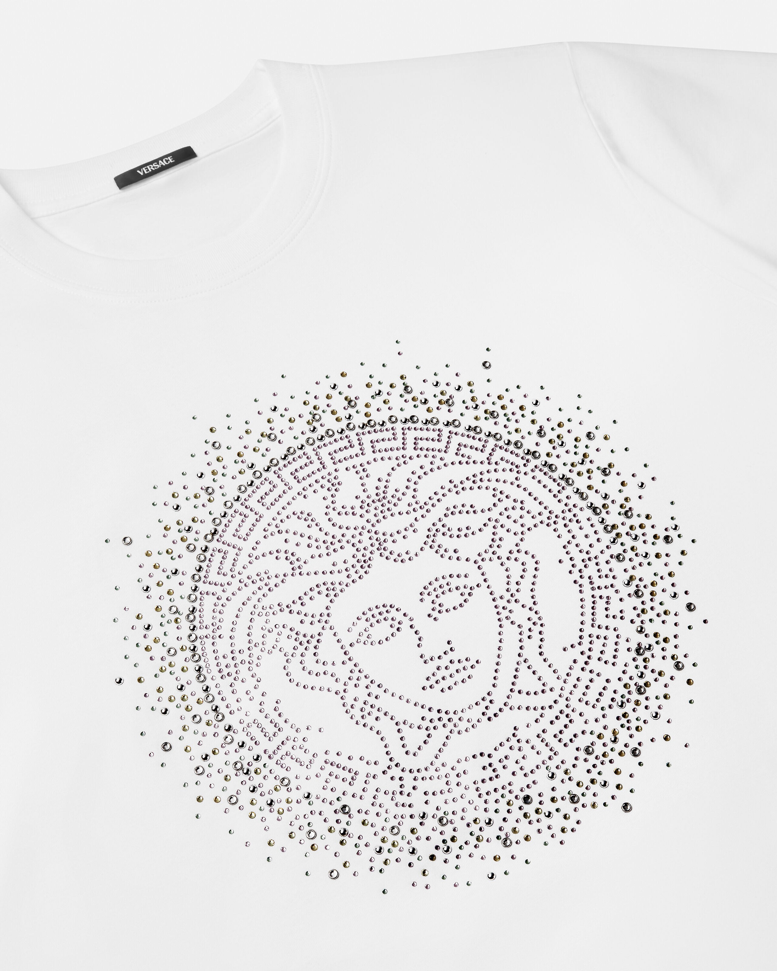 装飾付き コットンジャージー Tシャツ | VERSACE JP