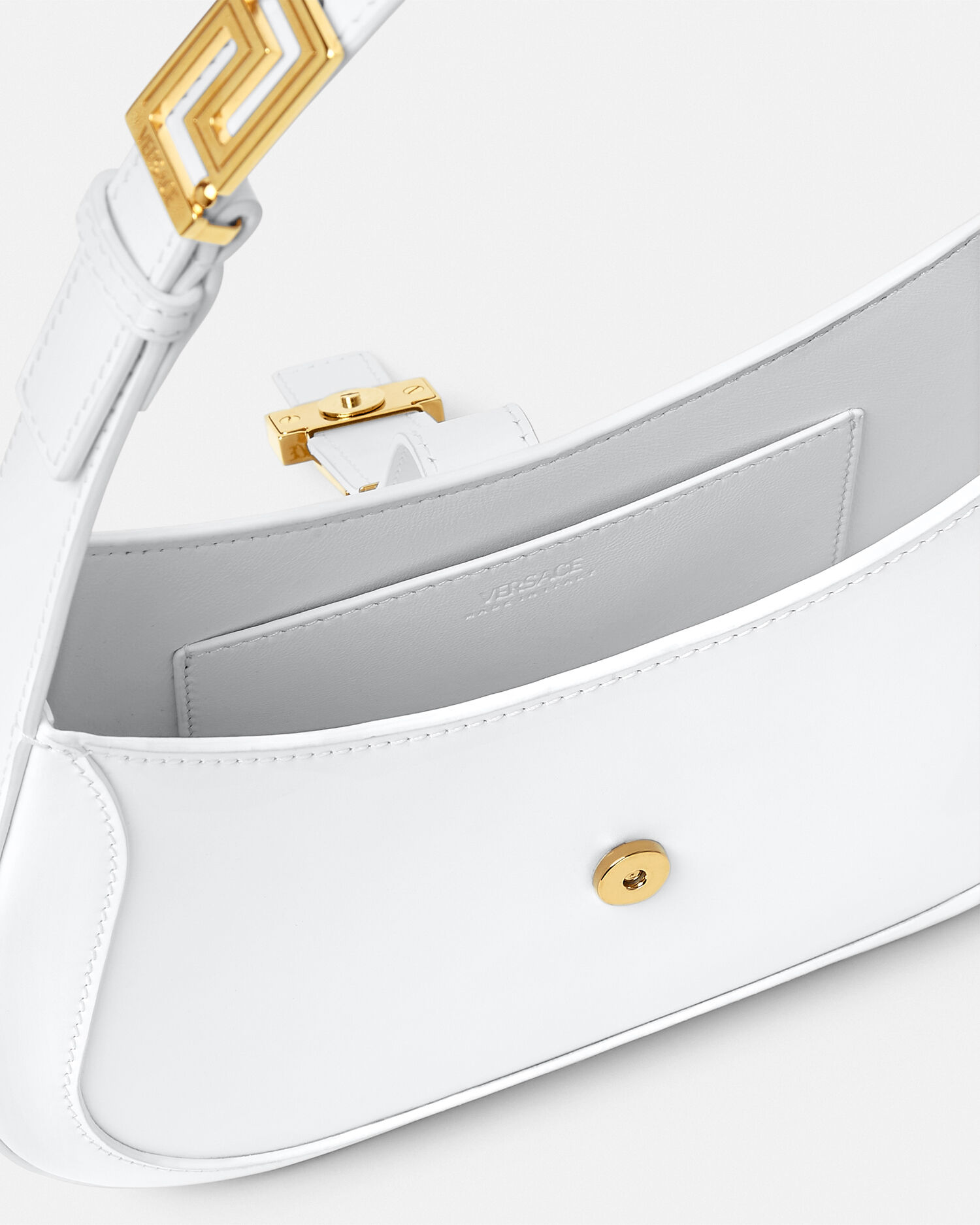 VERSACE クロコ型押し グレカ ゴッデス ホーボー バッグ グレカ ゴッデス ミニ バッグ ブラック,ゴールド | VERSACE JP