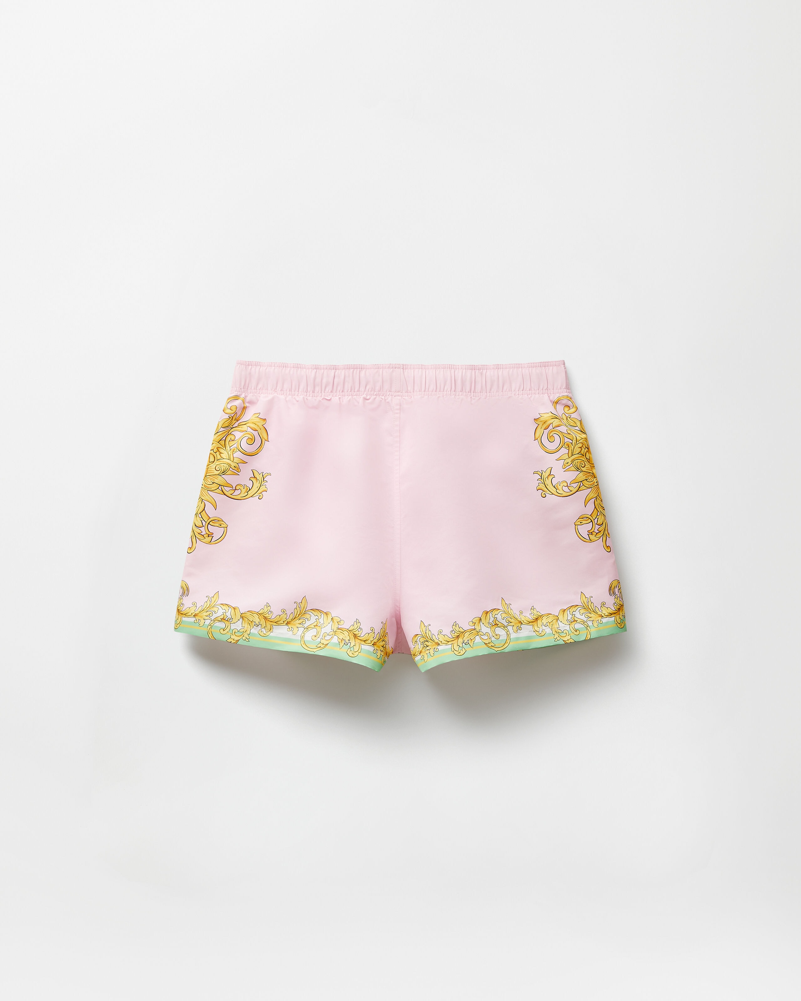 プリント スイム ショートパンツ イエロー,ピンク | VERSACE JP