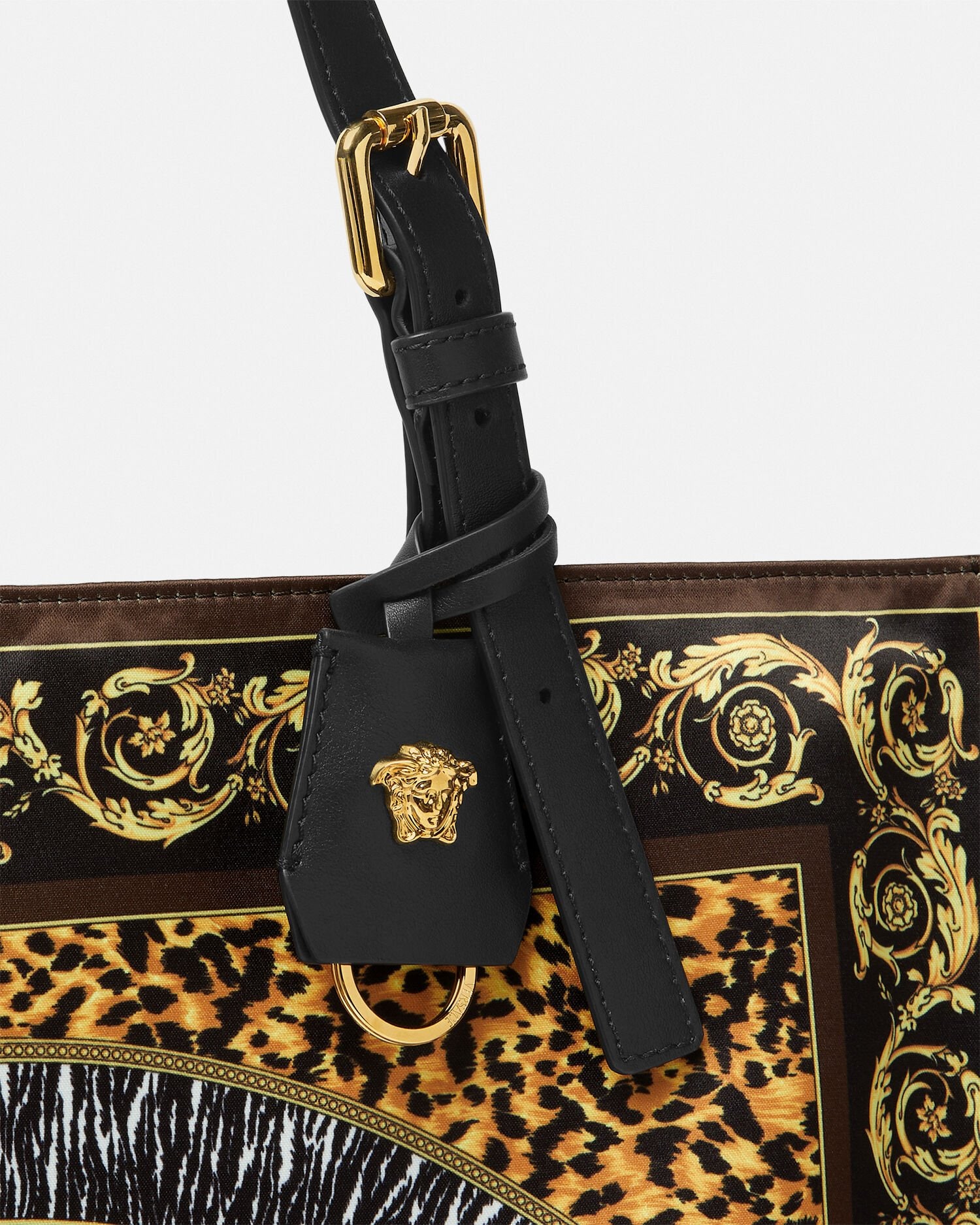 トートバッグ ワイルド キャッツ ブラック,ゴールド | VERSACE JP