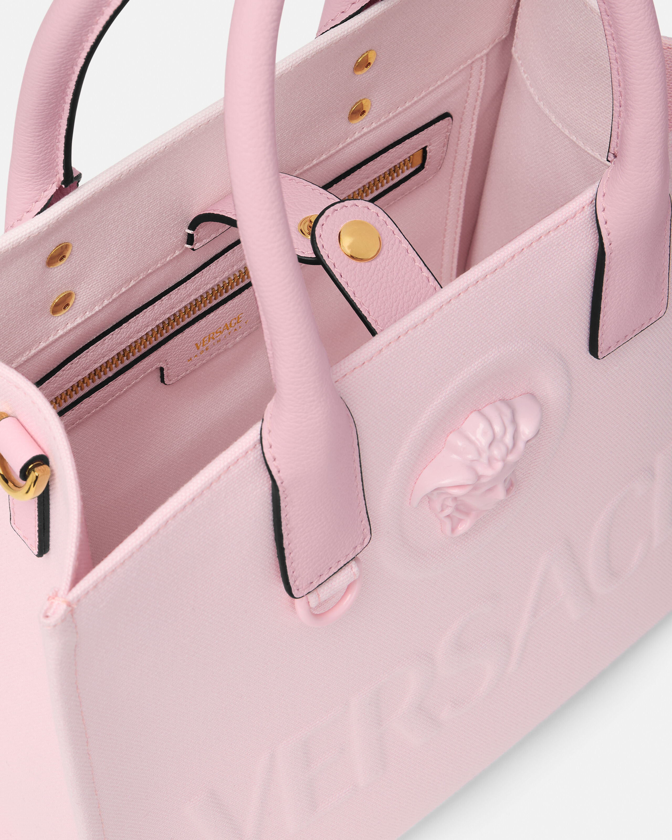 ラ メドゥーサ スモール キャンバス トート ピンク | VERSACE JP