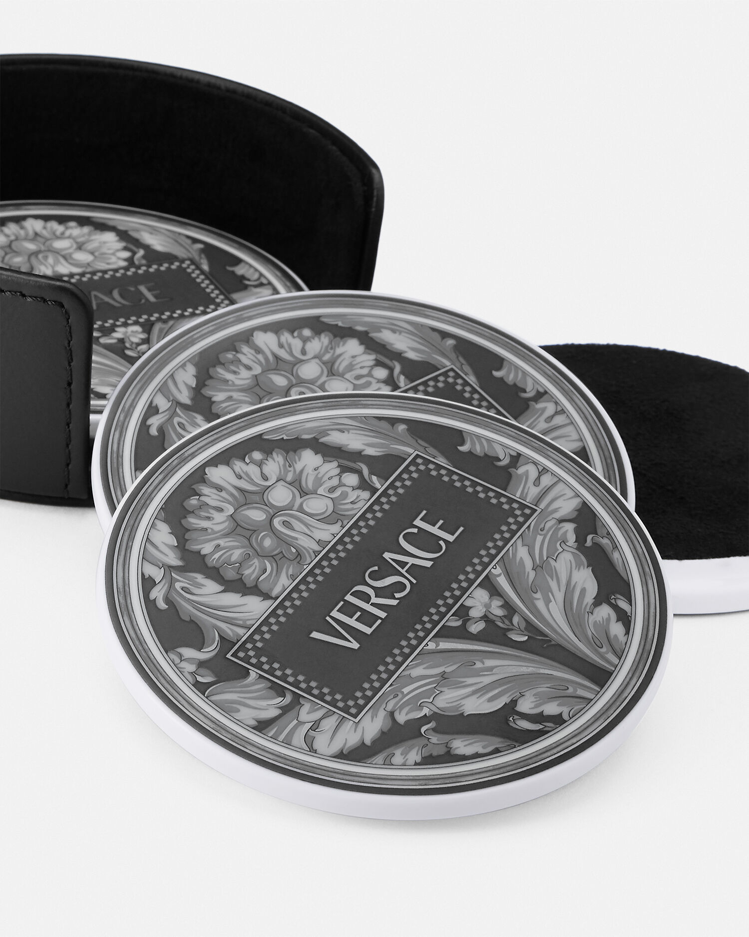 バロッコ ヘイズ コースター 4枚セット ブラック,プリント | VERSACE JP