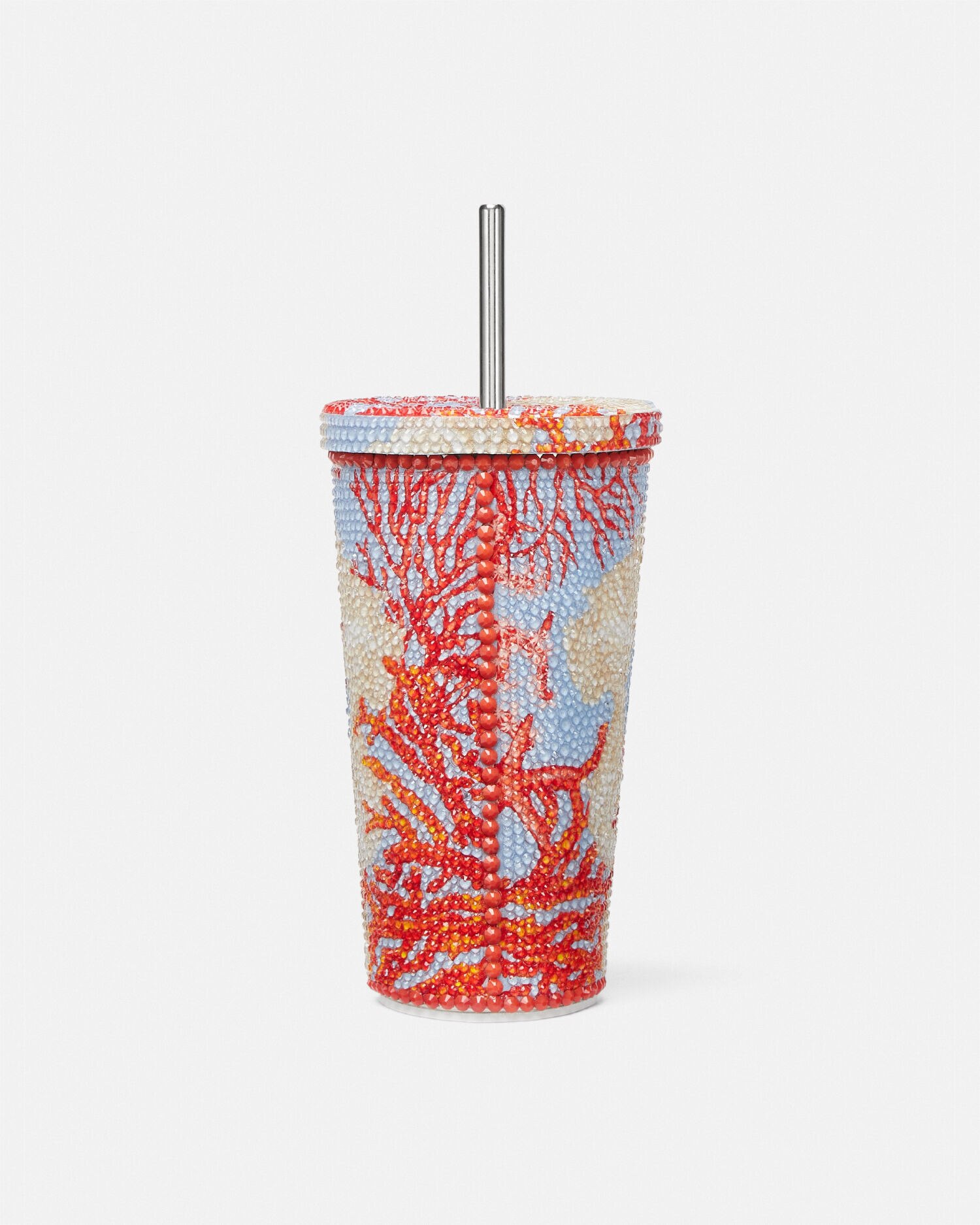 クリスタル バロッコ シー トラベル カップ ブルー,プリント | VERSACE JP