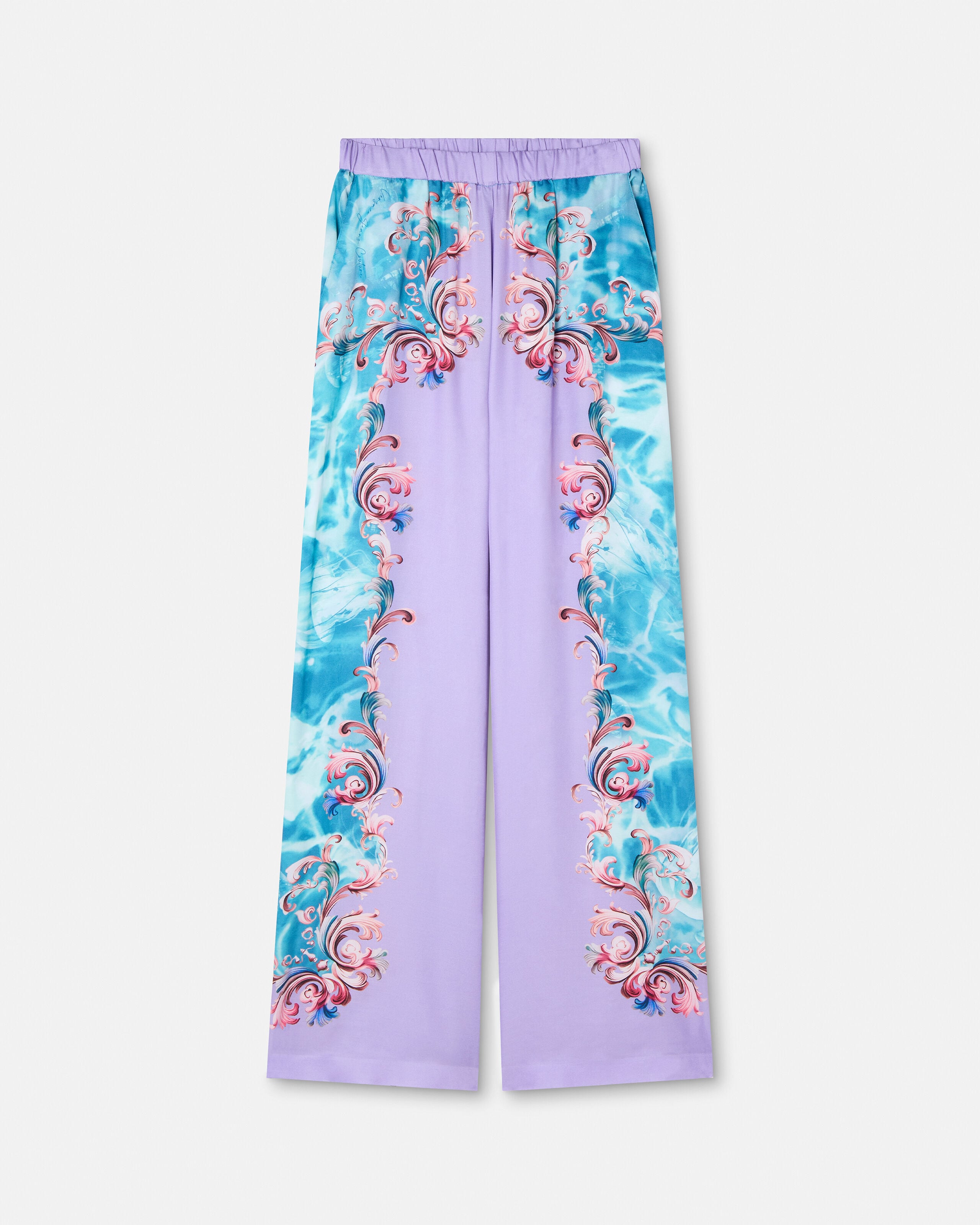 【極美品】 ジャンニヴェルサーチクチュール　パンツ　レギンス　総柄　花柄　m レディース パンツ＆ジーンズ ジーンズクチュール