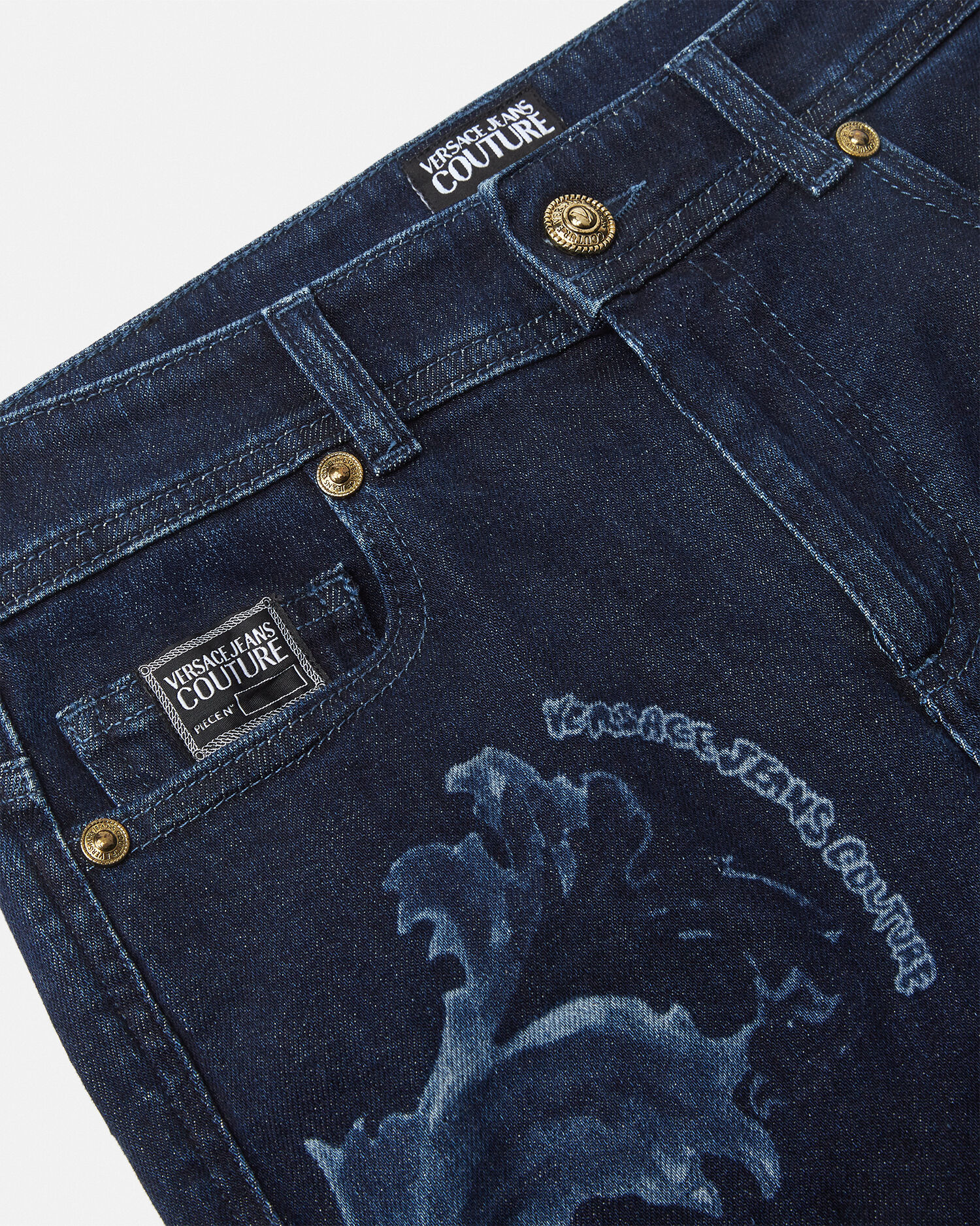 【関税込み】Versace ブルー スキニージーンズ 90_A81832-