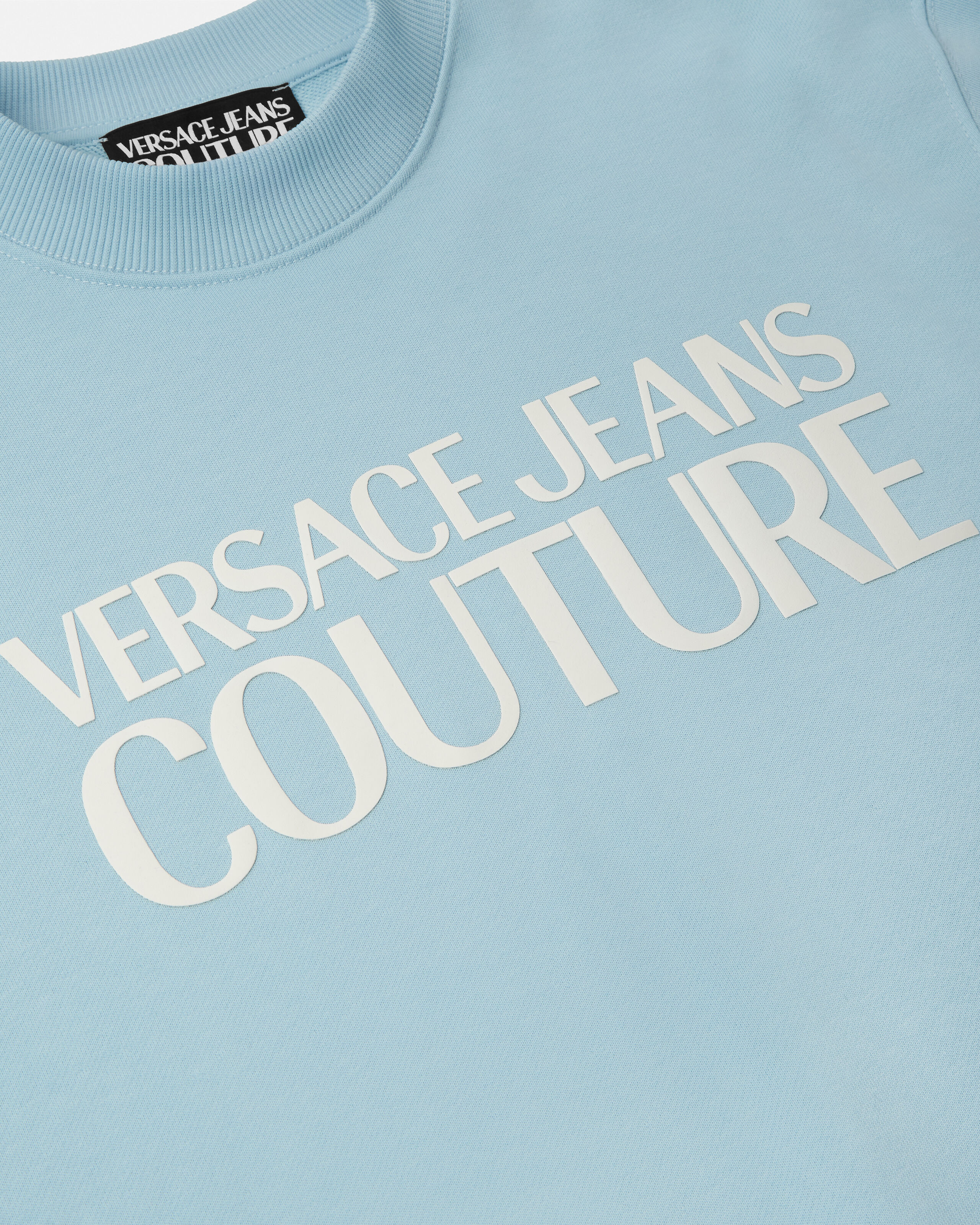 【新品未使用】VERSACE JEANS スウェットシャツ コットンジャージー スウェットシャツ ブルー | VERSACE JP