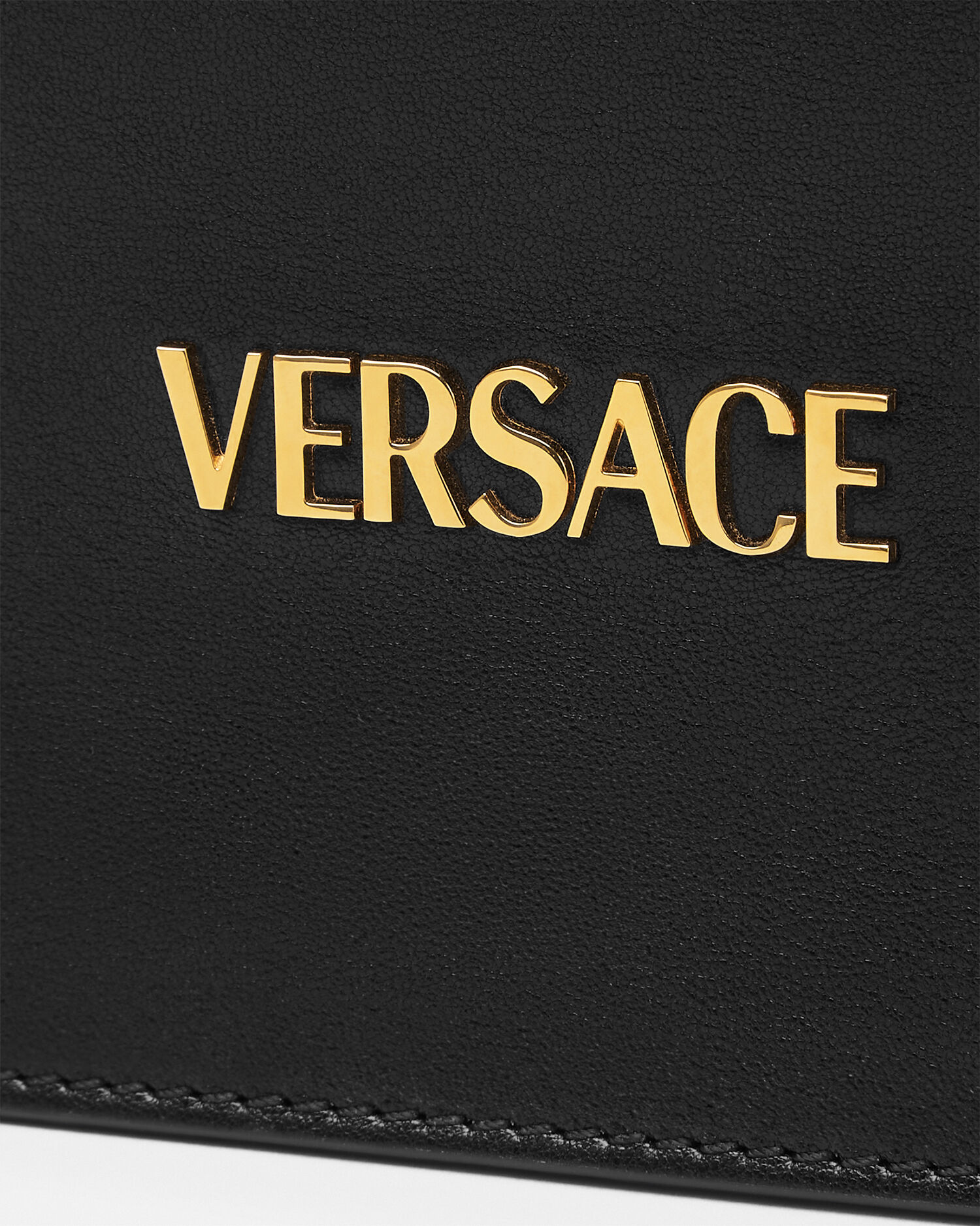 ヴェルサーチェ タグ ナッパ ミニバッグ ブラック,ゴールド | VERSACE JP